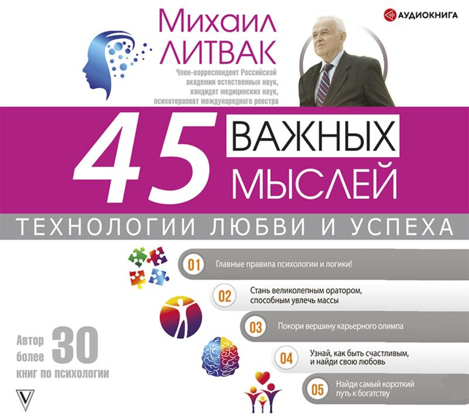 Обложка книги «45 важных мыслей: технологии любви и успеха»