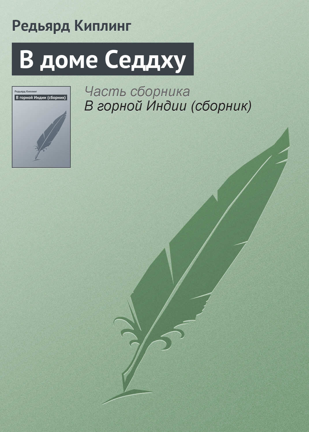 Обложка книги «В доме Седдху»