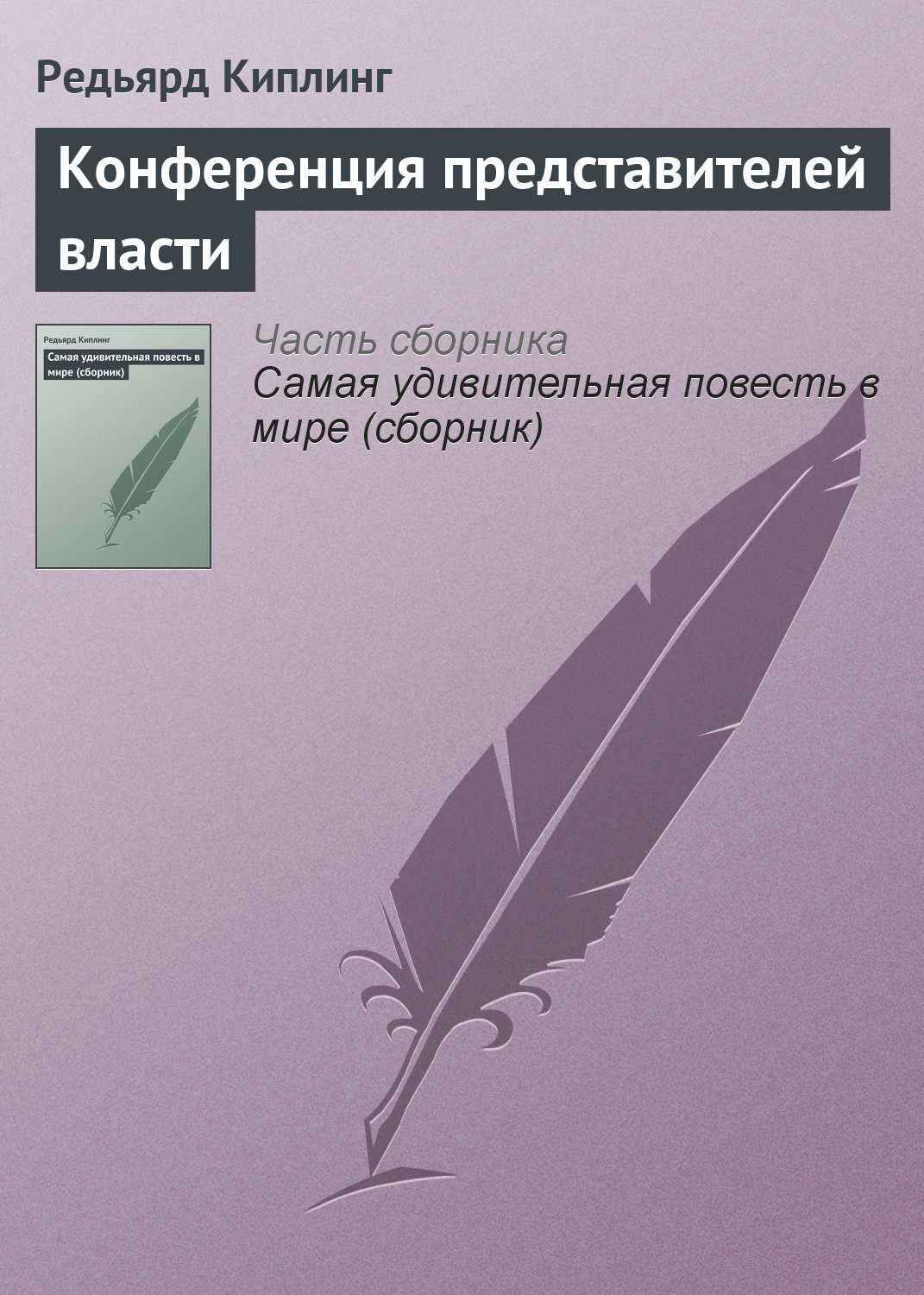 Обложка книги «Конференция представителей власти»