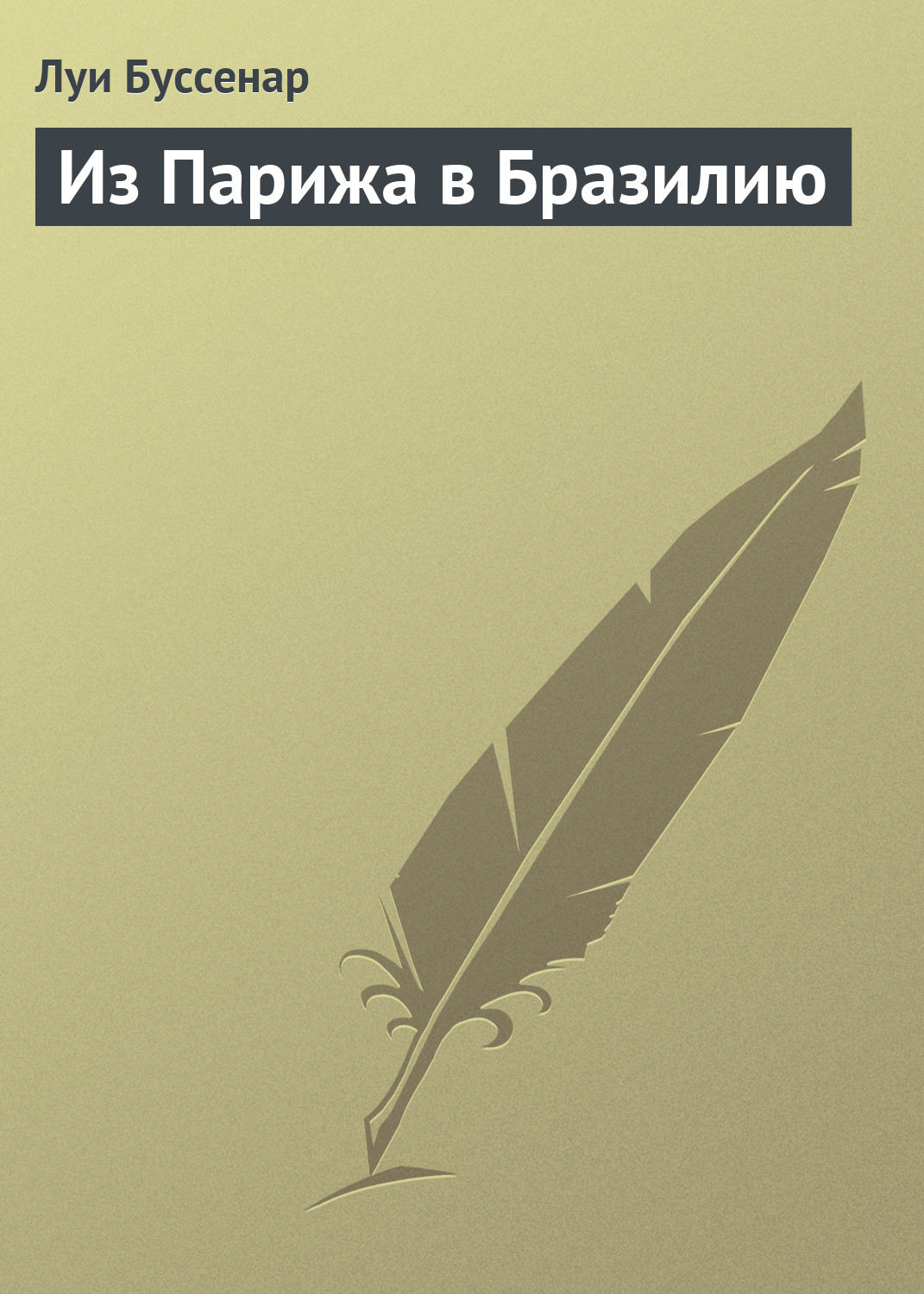 Обложка книги «Из Парижа в Бразилию»