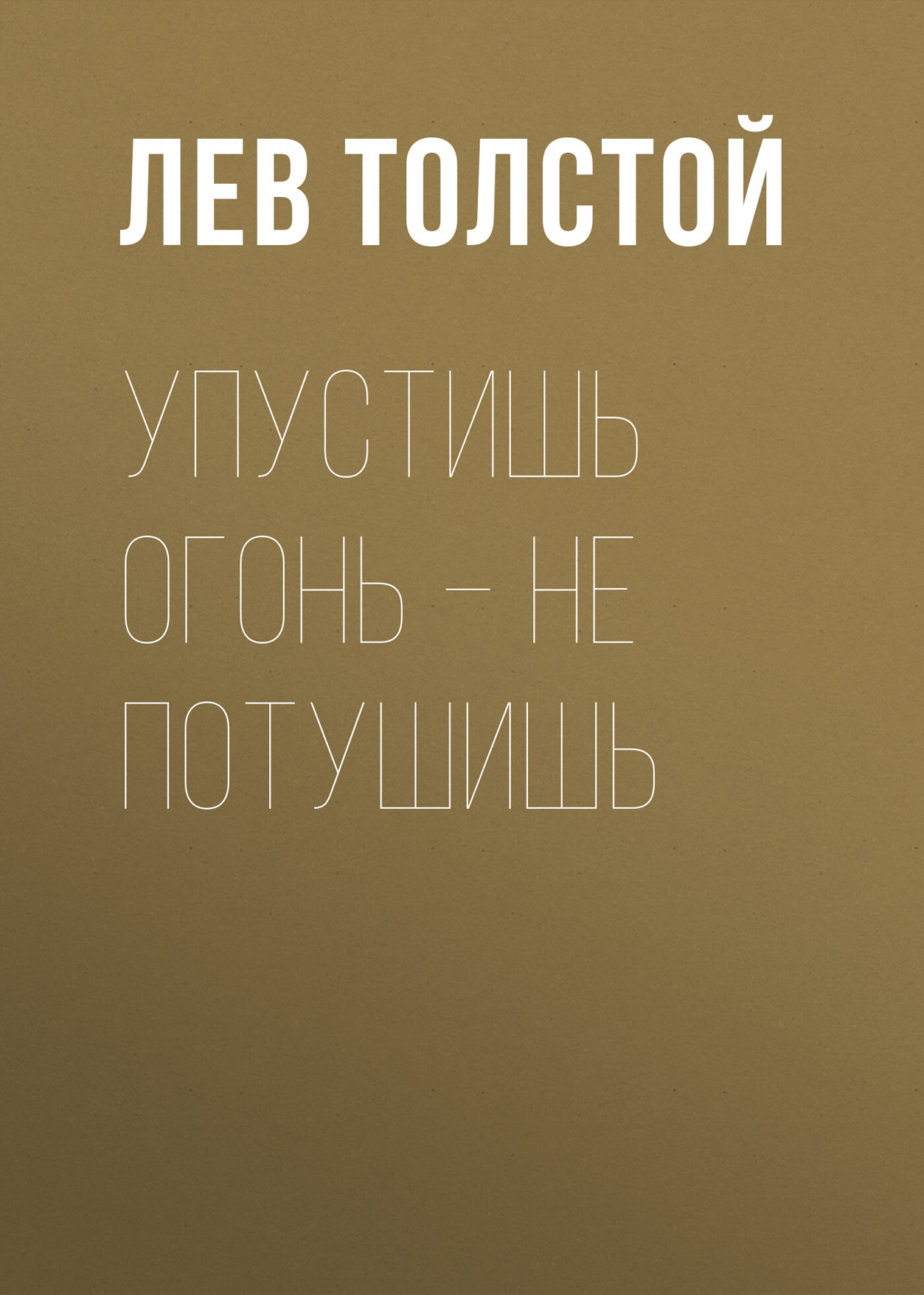 Обложка книги «Упустишь огонь – не потушишь»