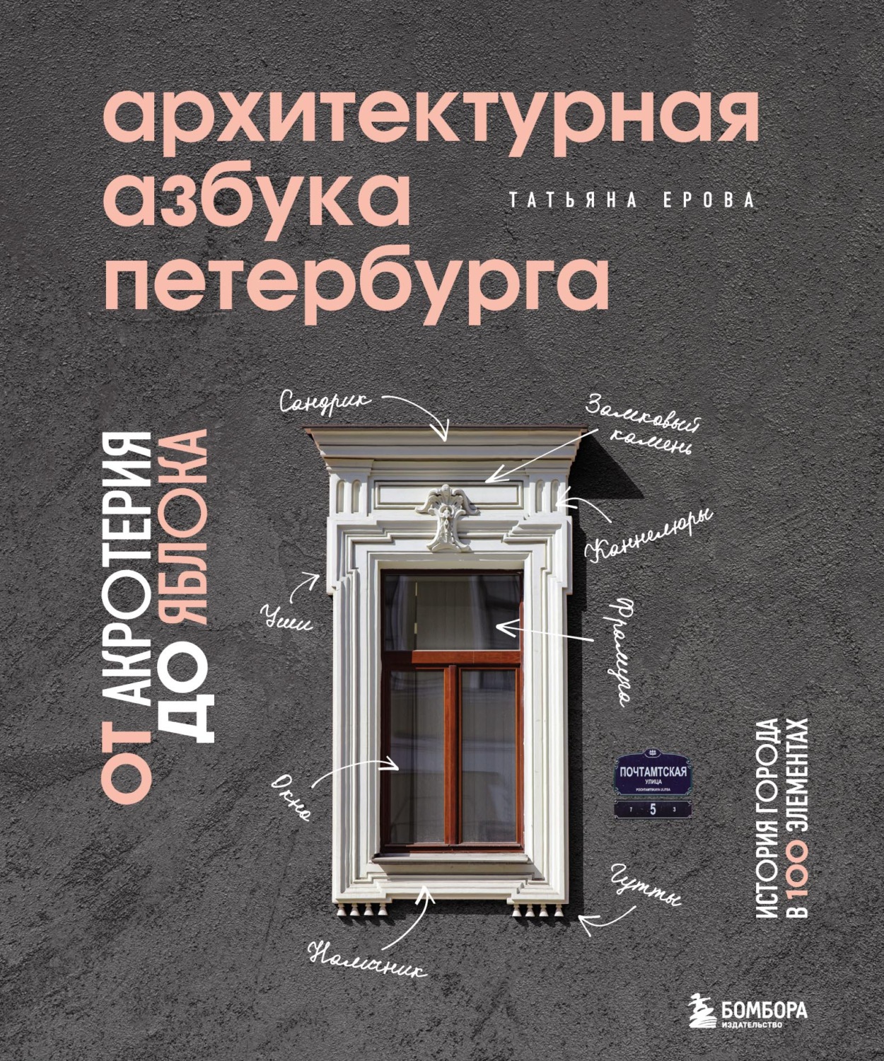 Обложка книги «Архитектурная азбука Петербурга: от акротерия до яблока. История города в 100 элементах»