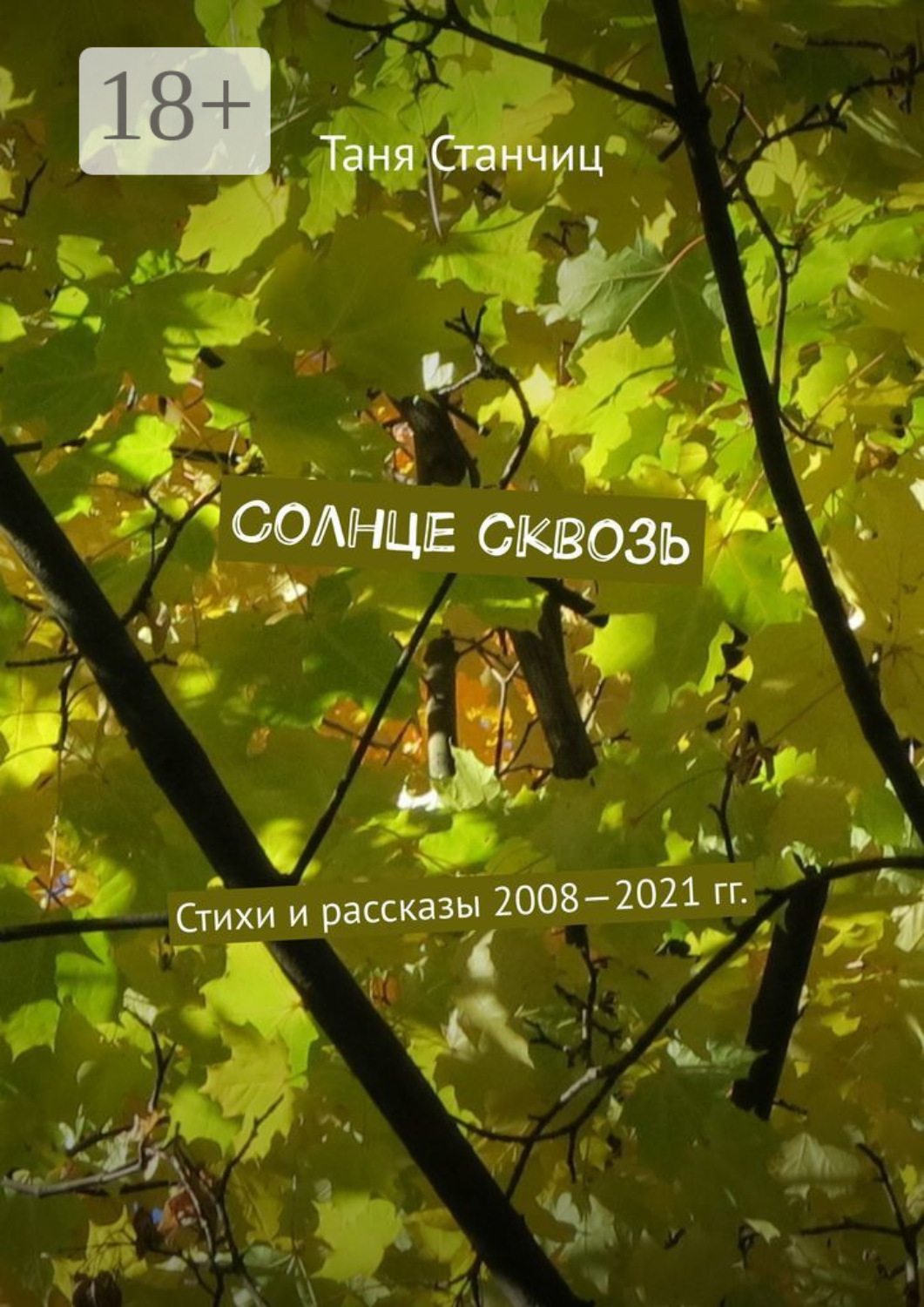 Обложка книги «Солнце сквозь. Стихи и рассказы 2008—2021 гг.»