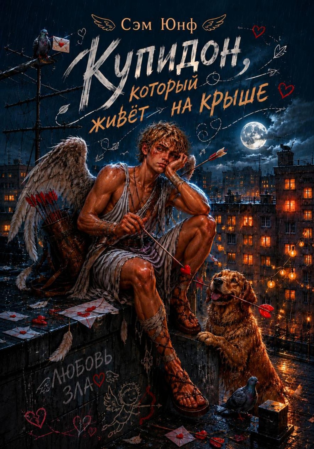 Обложка книги «Купидон, который живёт на крыше»