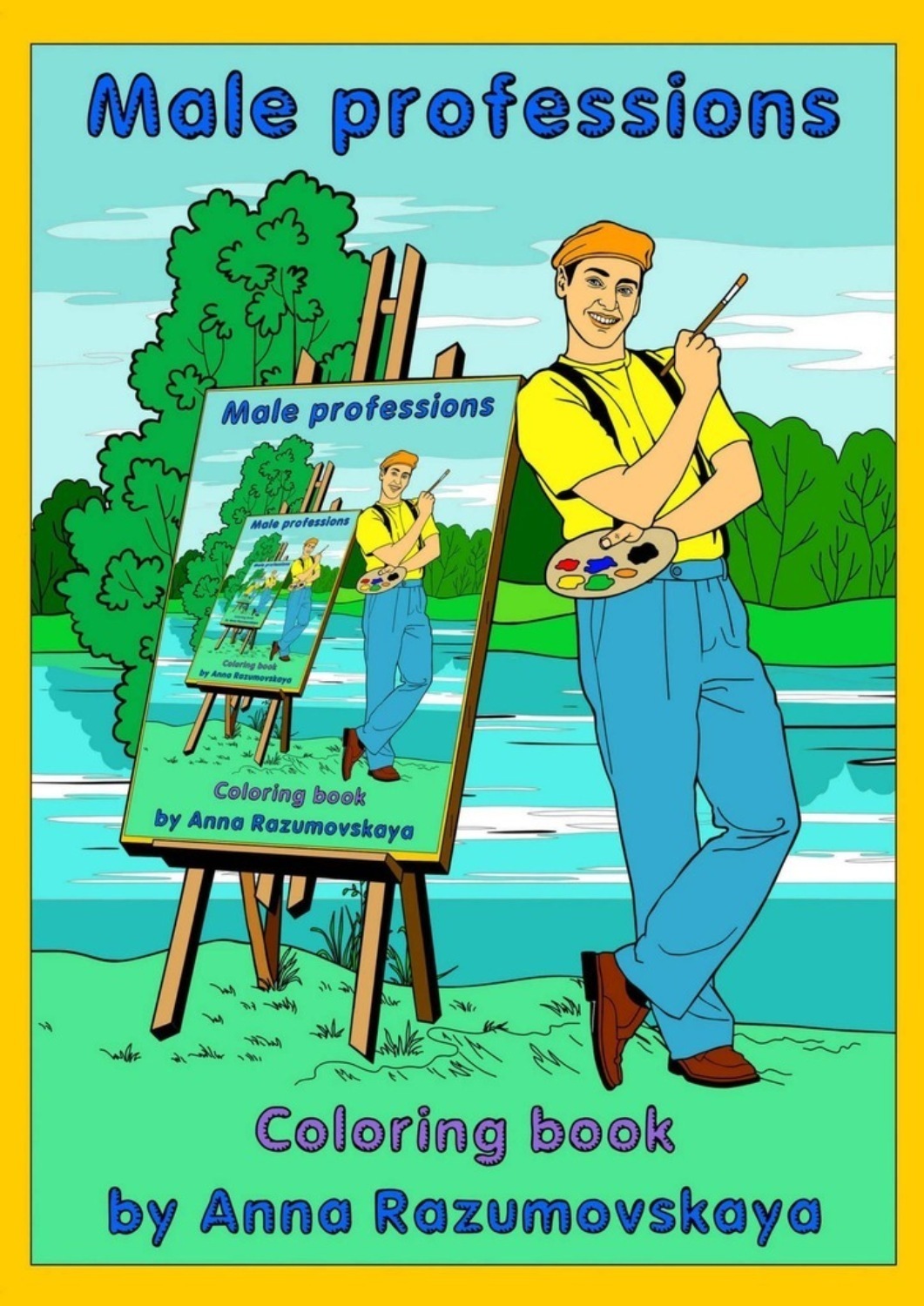 Обложка книги «Male professions. Coloring book»
