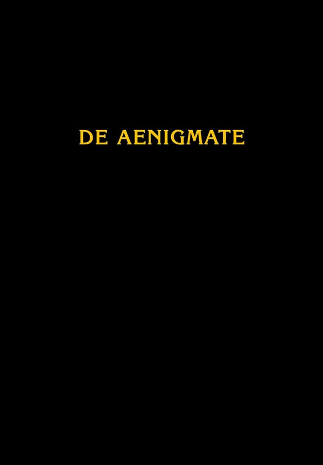 Обложка книги «De Aenigmate / О Тайне. Сборник научных трудов»