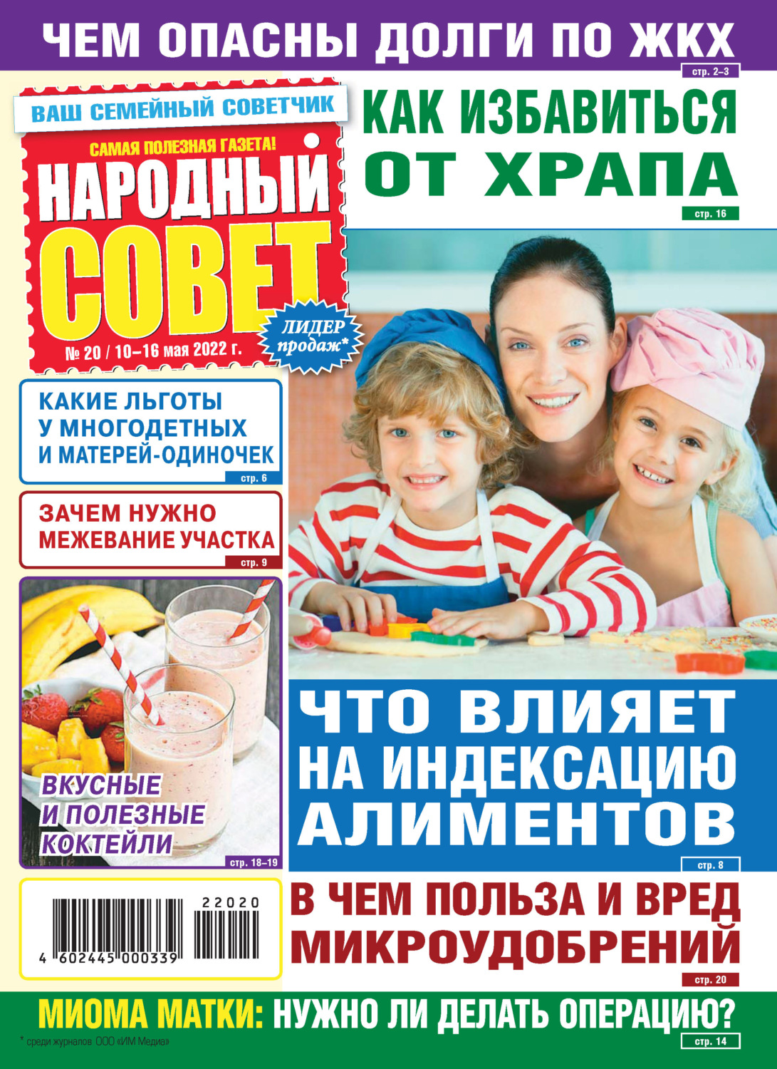 Обложка книги «Народный совет №20/2022»