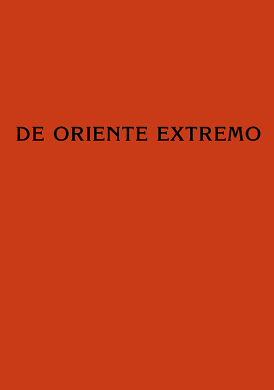 Обложка книги «De Oriente Extremo / О Дальнем Востоке»