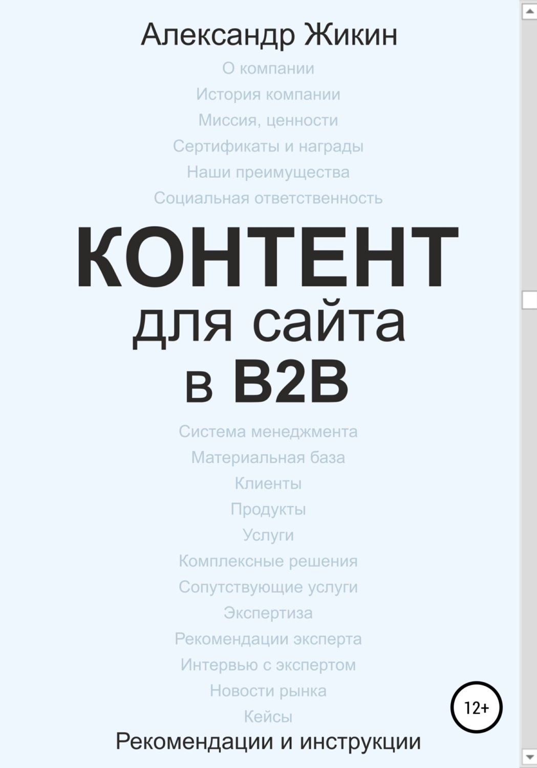 Обложка книги «Контент для сайта в b2b»