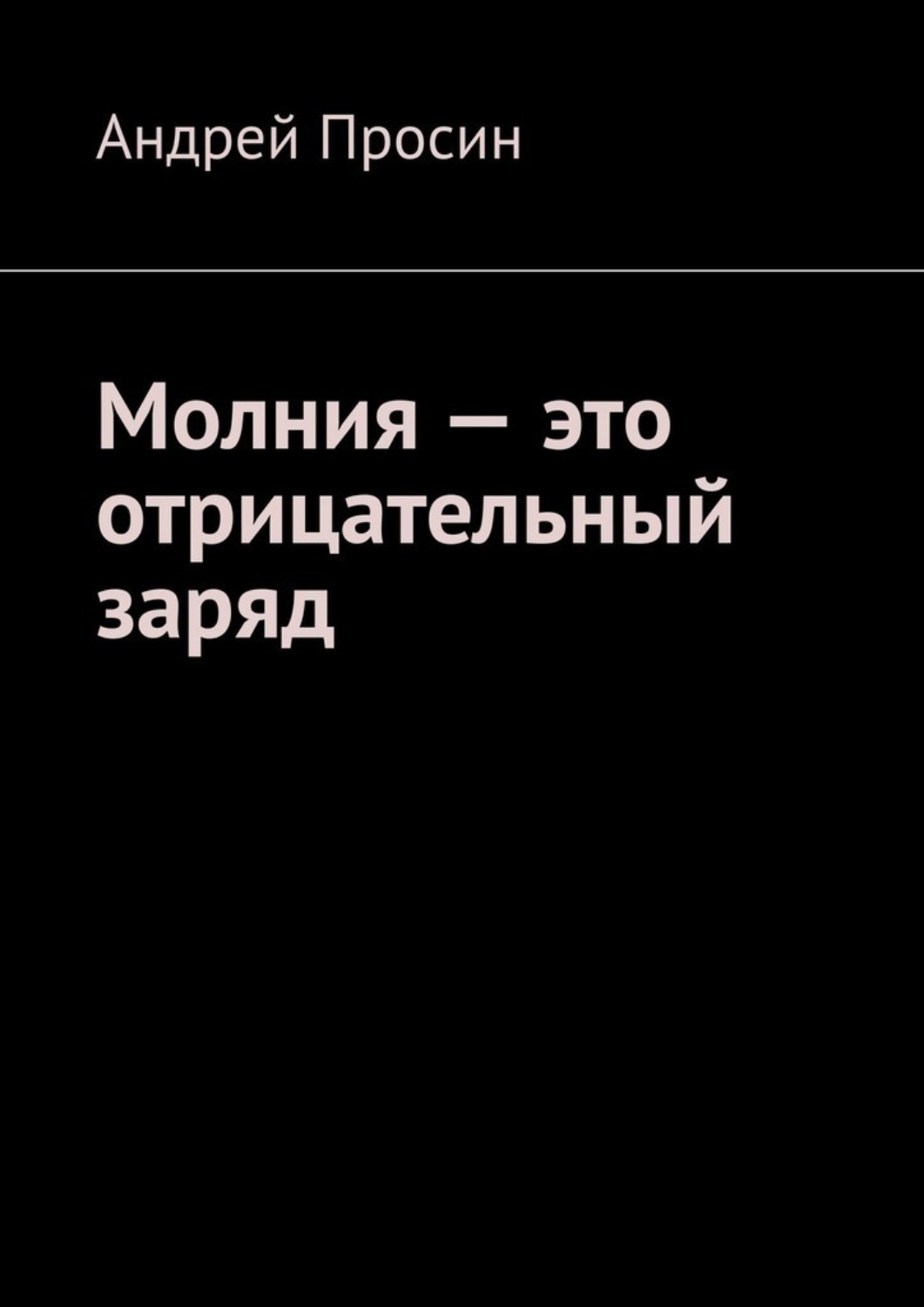 Обложка книги «Молния – это отрицательный заряд»