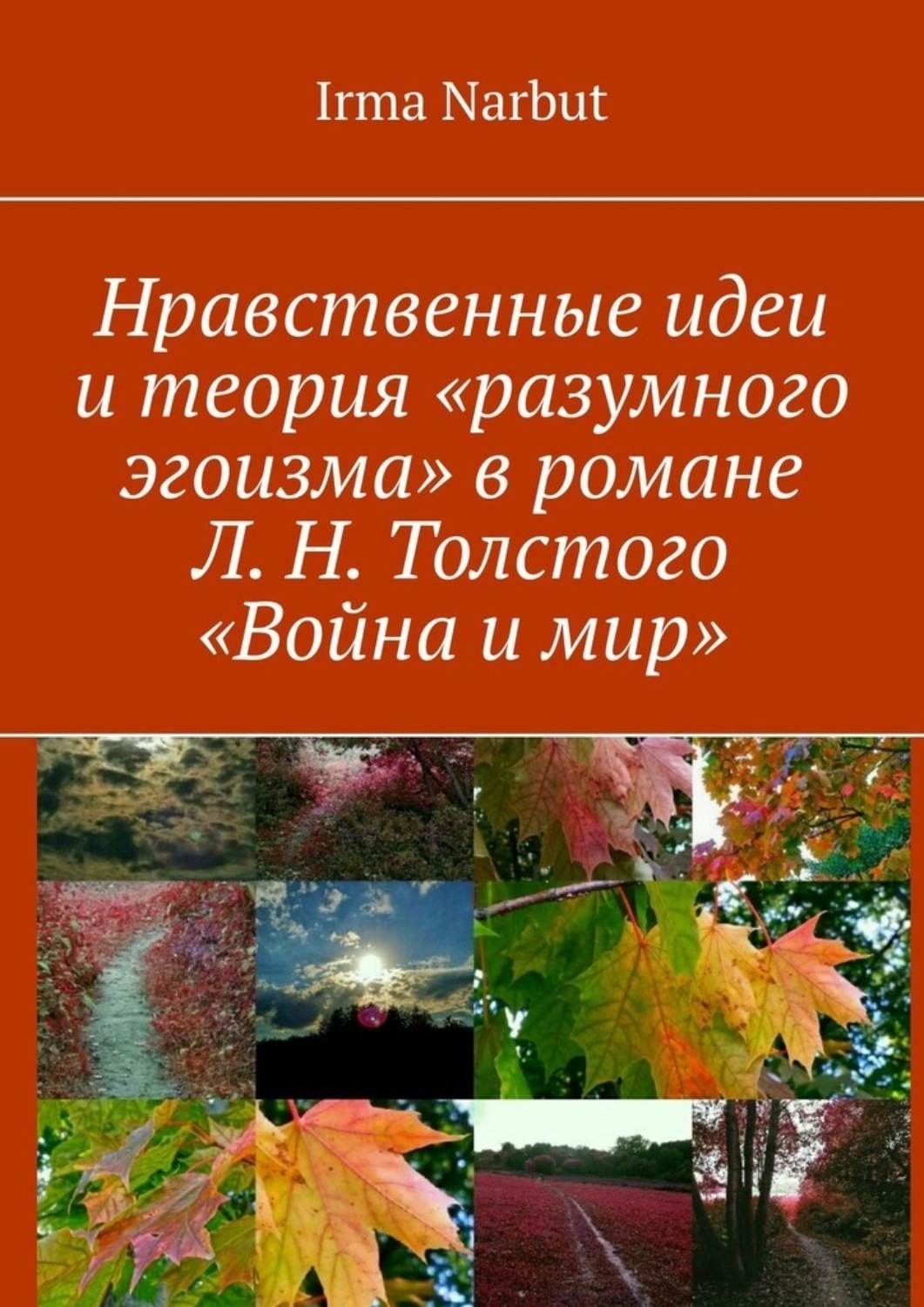 Обложка книги «Нравственные идеи и теория «разумного эгоизма» в романе Л. Н. Толстого «Война и мир»»