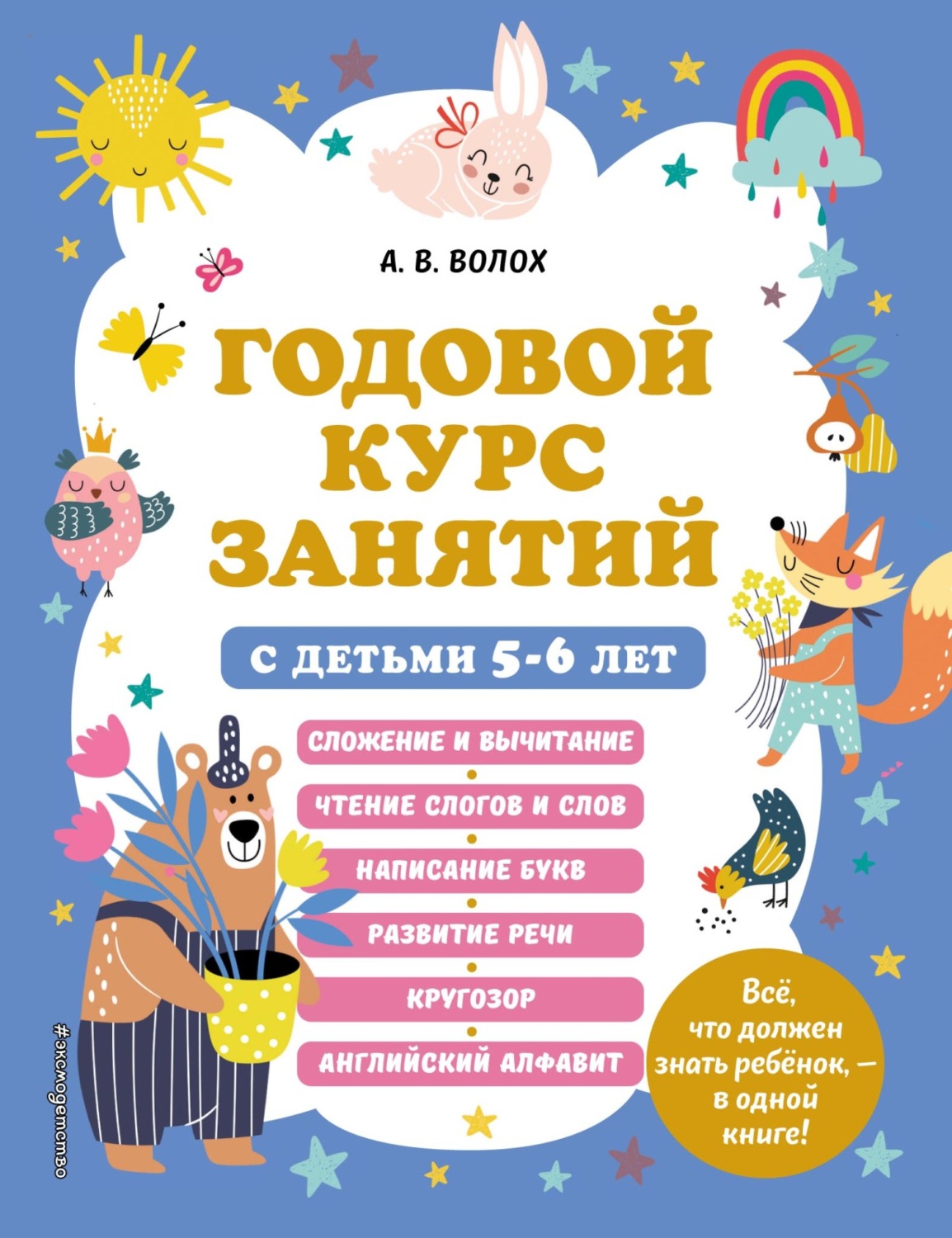 Обложка книги «Годовой курс занятий с детьми 5–6 лет»