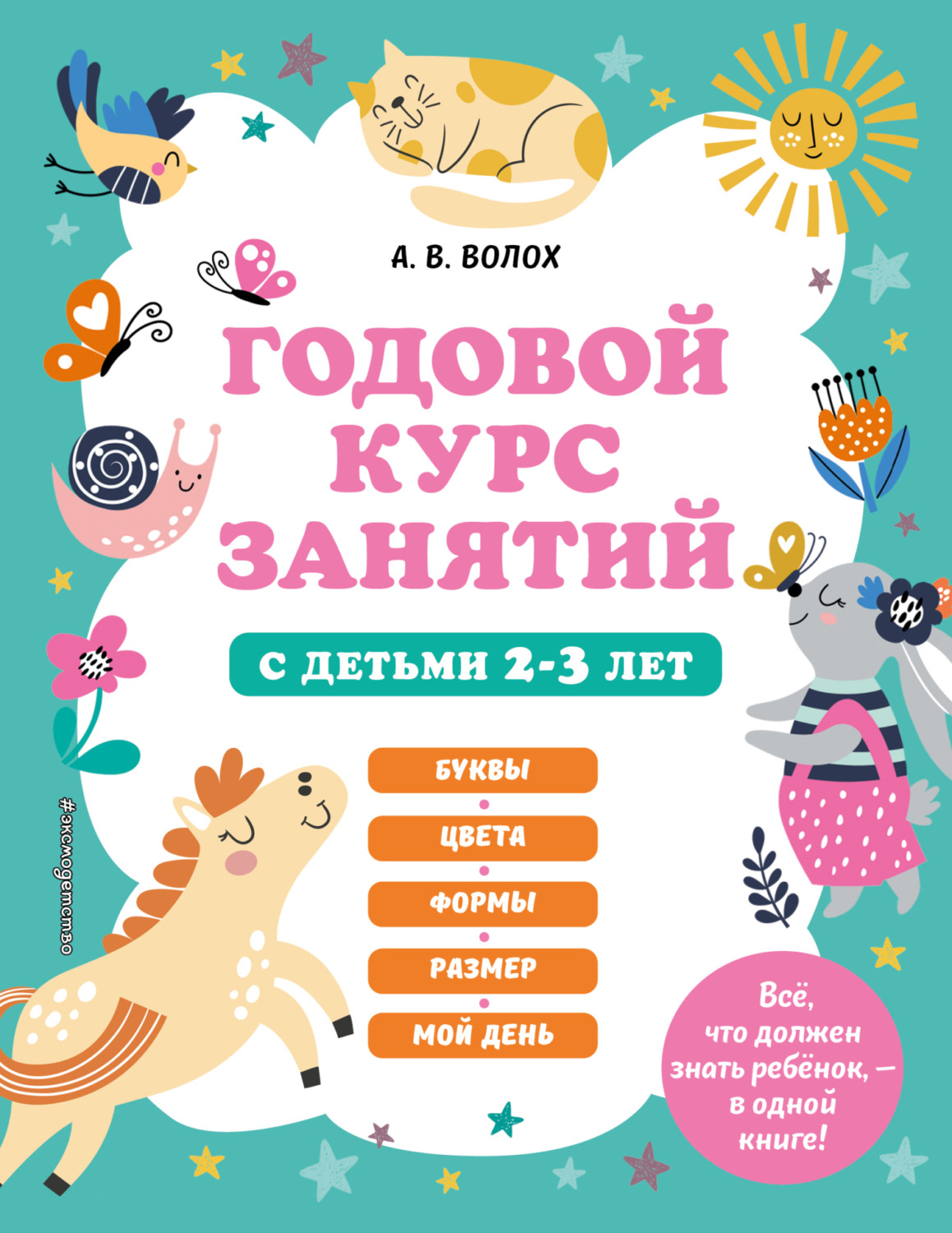 Обложка книги «Годовой курс занятий с детьми 2-3 лет»