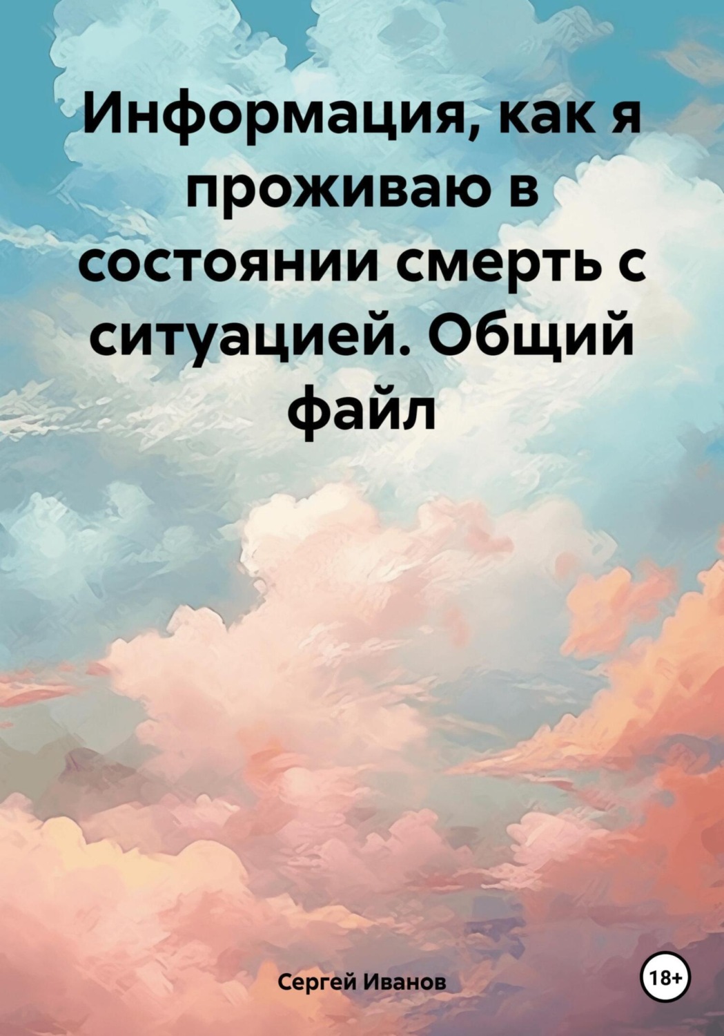 Обложка книги «Информация, как я проживаю в состоянии смерть с ситуацией. Общий файл»