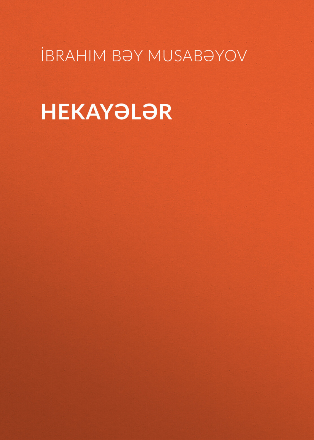 Обложка книги «Hekayələr»