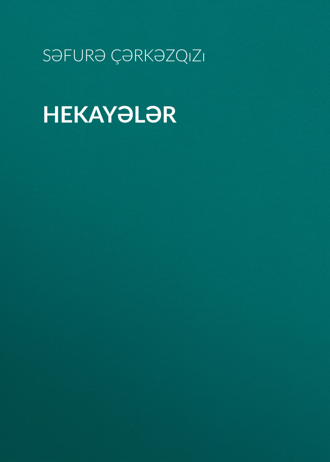 Обложка книги «Hekayələr»