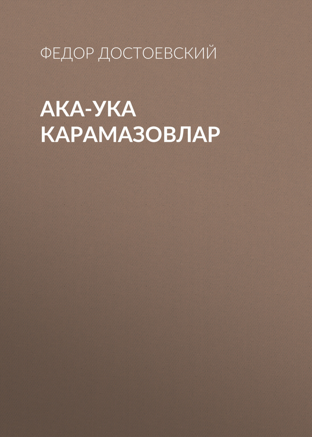 Обложка книги «Ака-ука Карамазовлар»