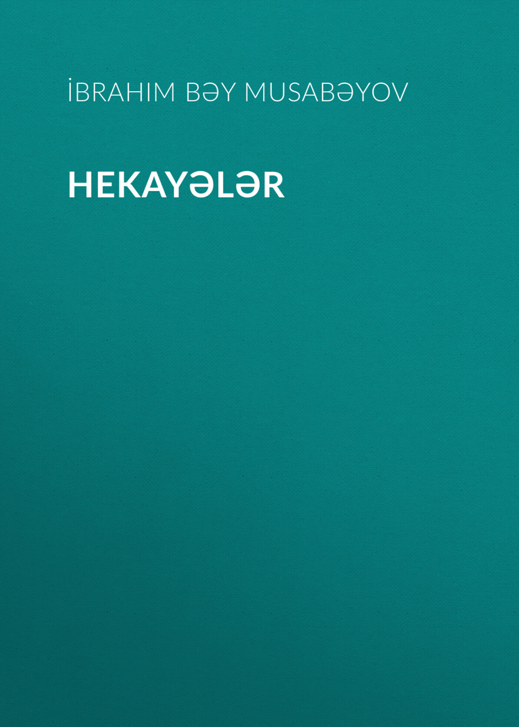 Обложка книги «Hekayələr»
