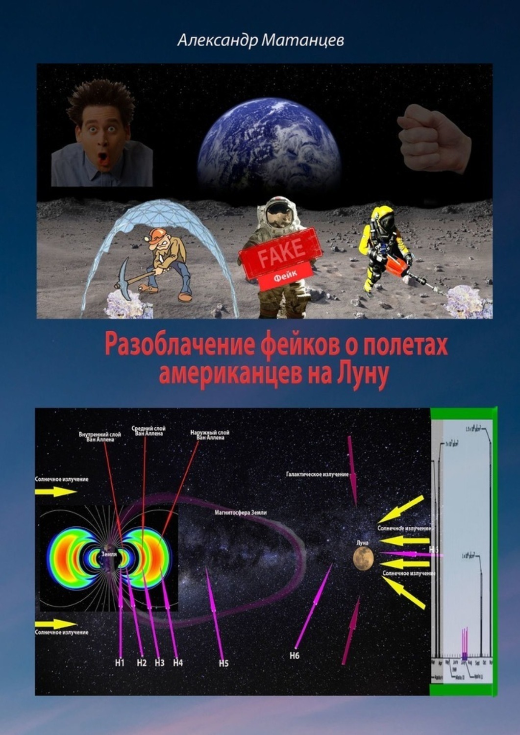 Обложка книги «Разоблачение фейков о полетах американцев на Луну»