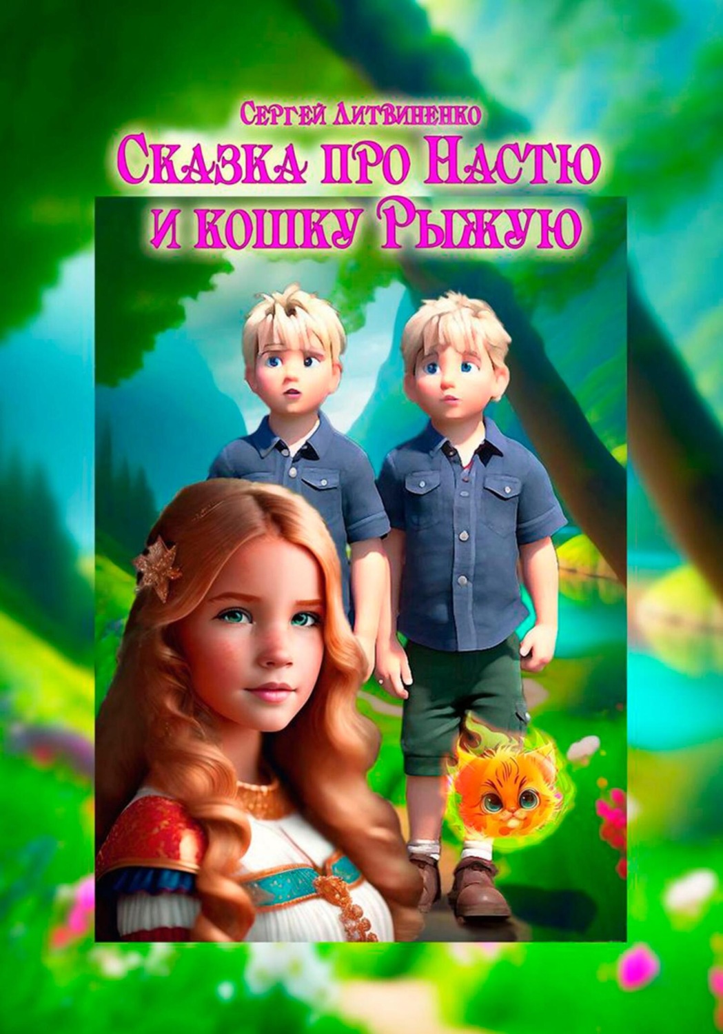Обложка книги «Сказка про Настю и кошку Рыжую»