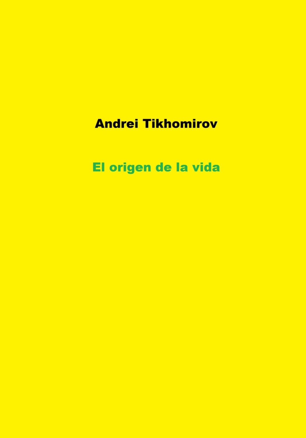 Обложка книги «El origen de la vida»