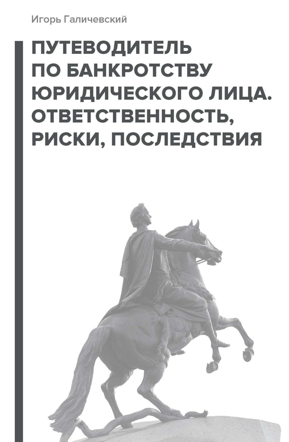 Обложка книги «Путеводитель по банкротству юридического лица. Ответственность, риски, последствия»