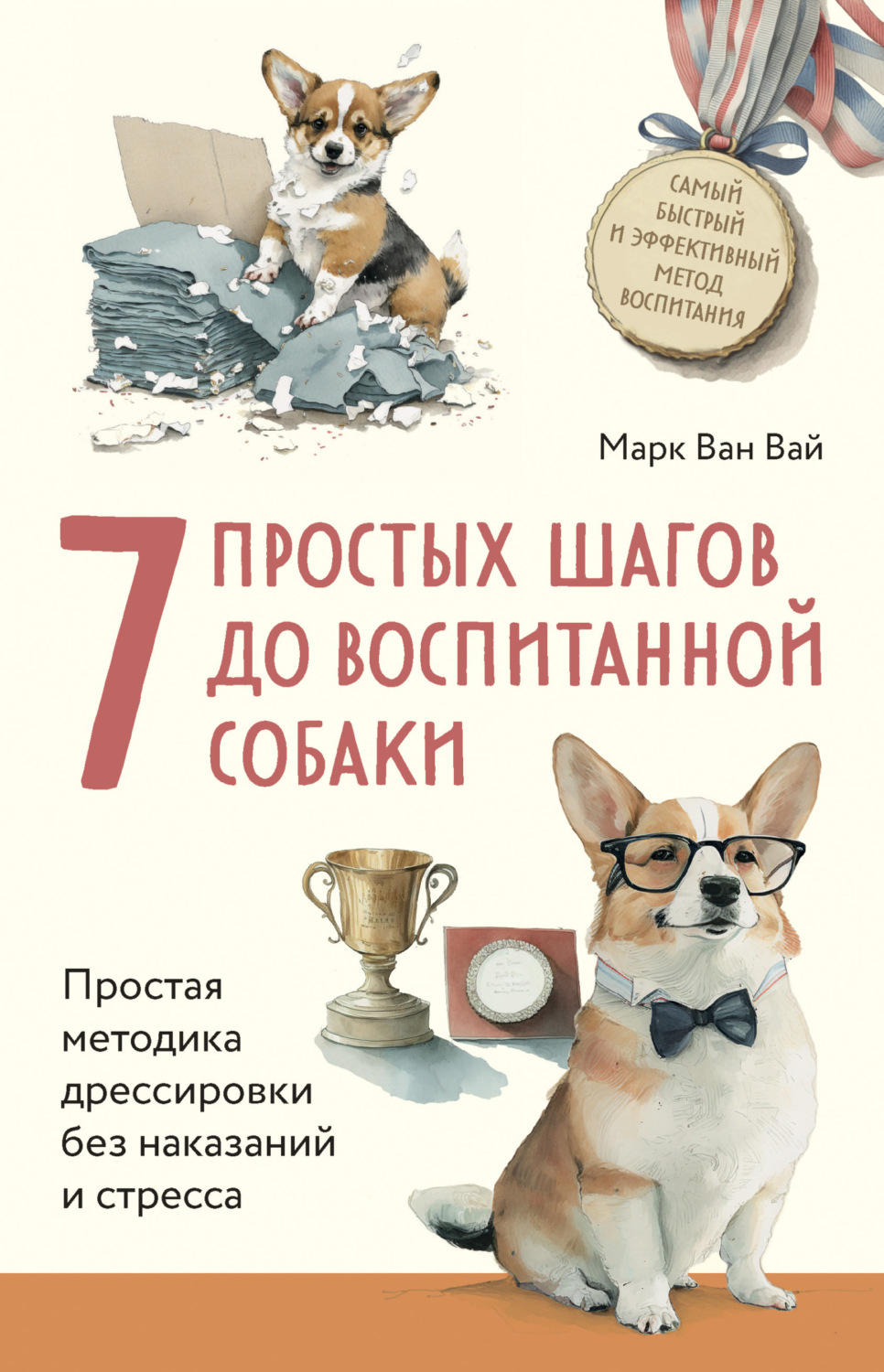 Обложка книги «7 простых шагов до воспитанной собаки. Простая методика дрессировки без наказания и стресса»