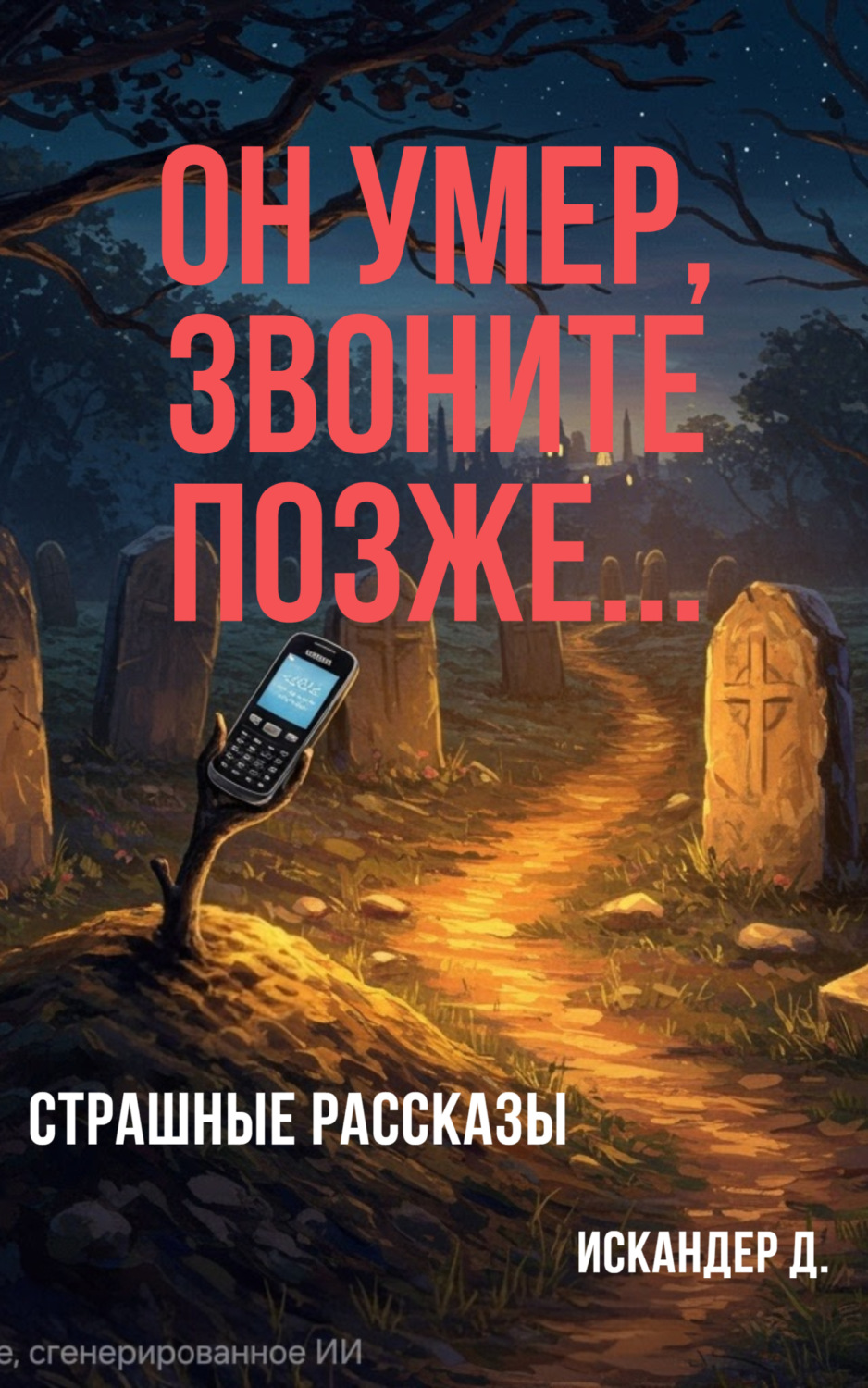Обложка книги «Он умер, звоните позже… Страшные рассказы»