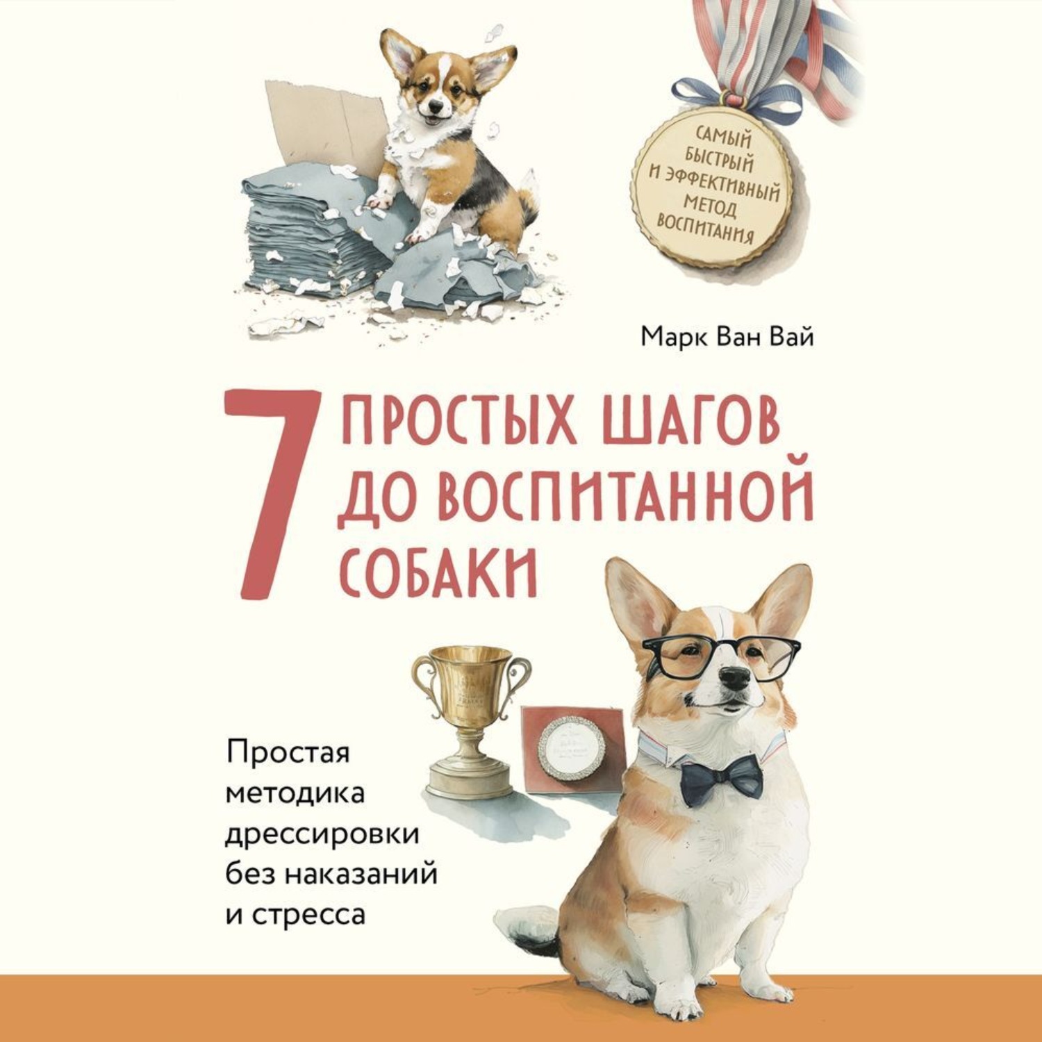 Обложка книги «7 простых шагов до воспитанной собаки. Простая методика дрессировки без наказания и стресса»