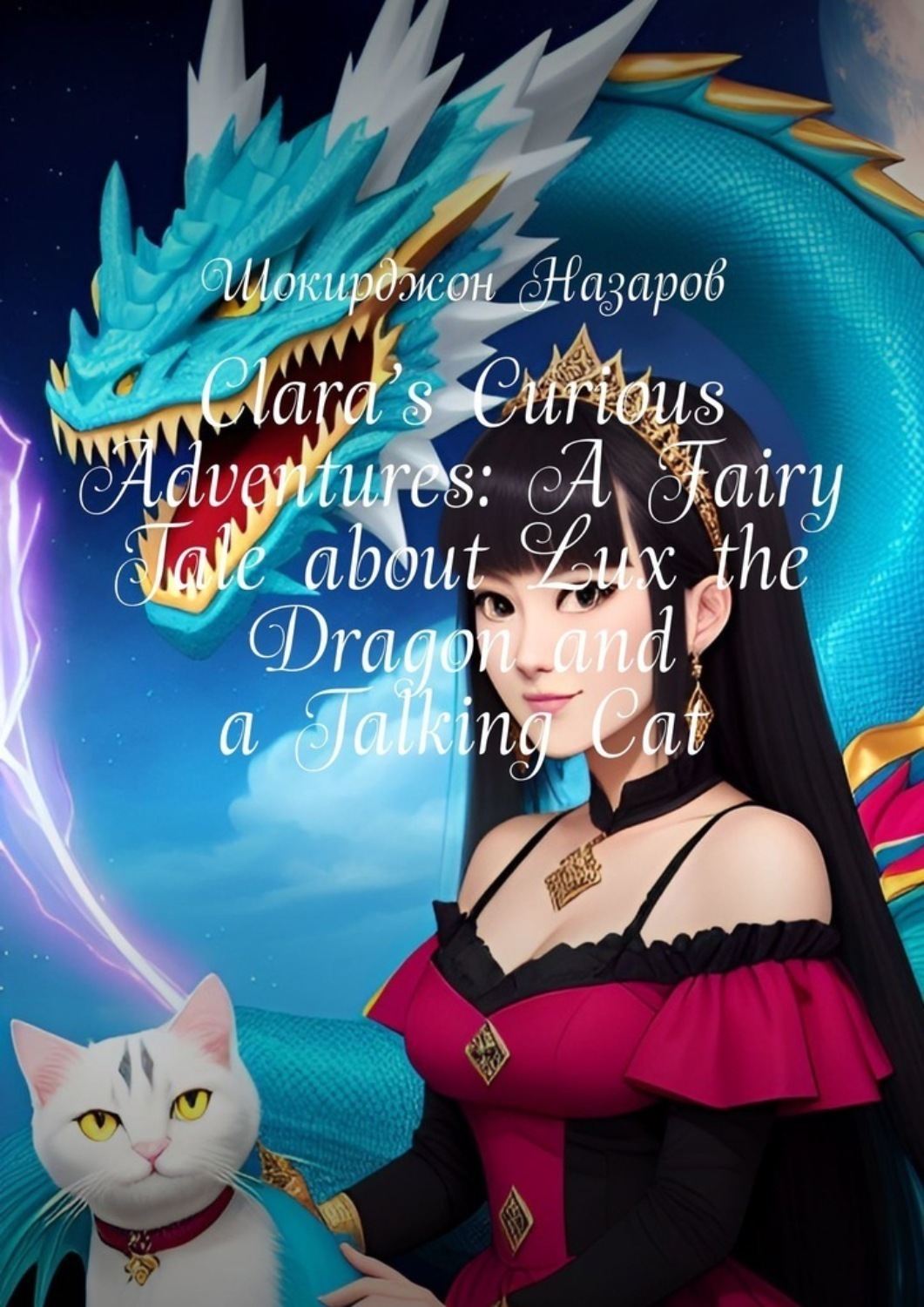 Обложка книги «Clara’s Curious Adventures: A Fairy Tale about Lux the Dragon and a Talking Cat»