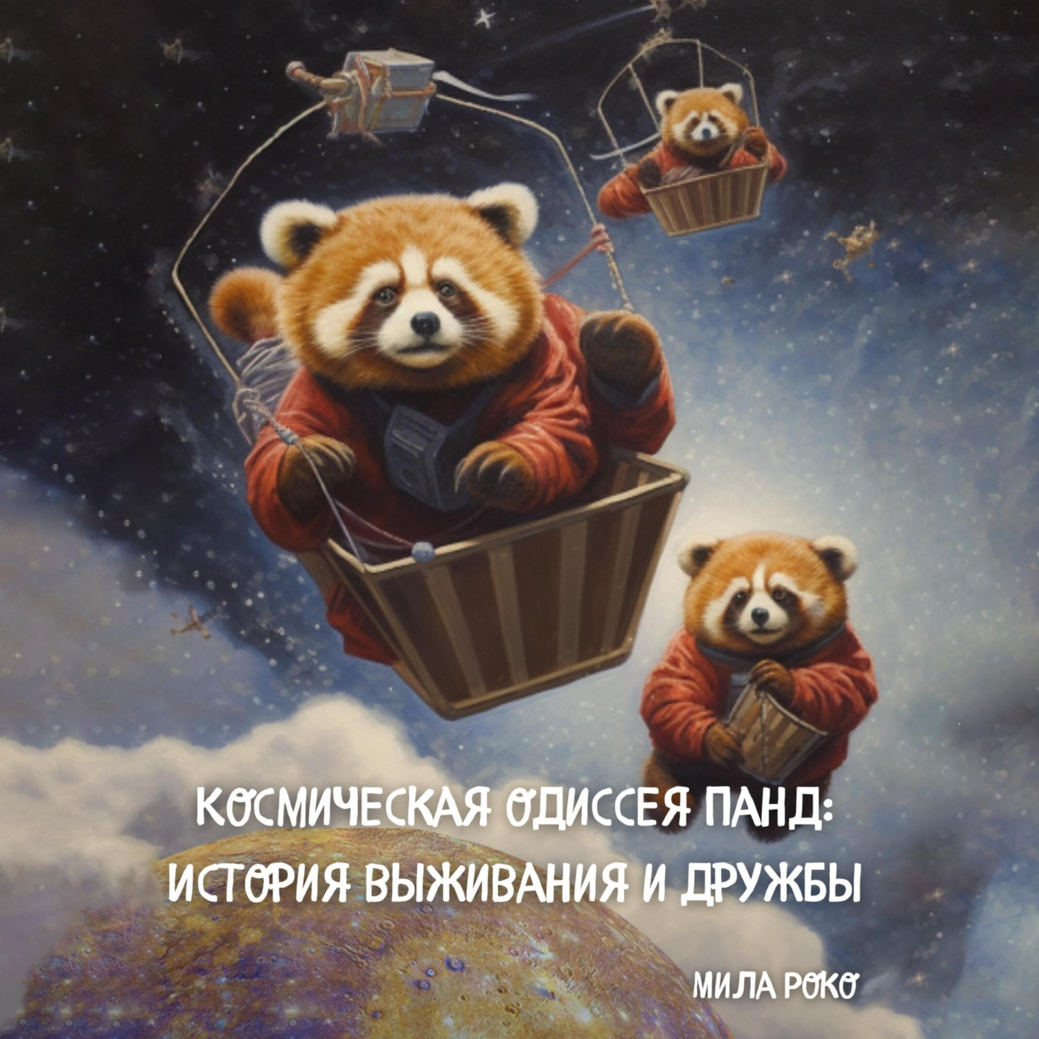 Обложка книги «Космическая Одиссея Панд: История выживания и дружбы»