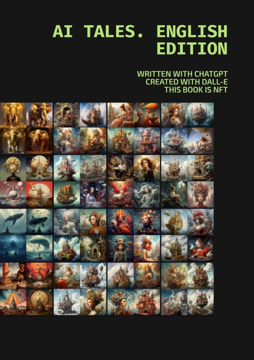Обложка книги «AI Tales. English edition. Written with ChatGPT, created with DALL-E, this book is NFT»