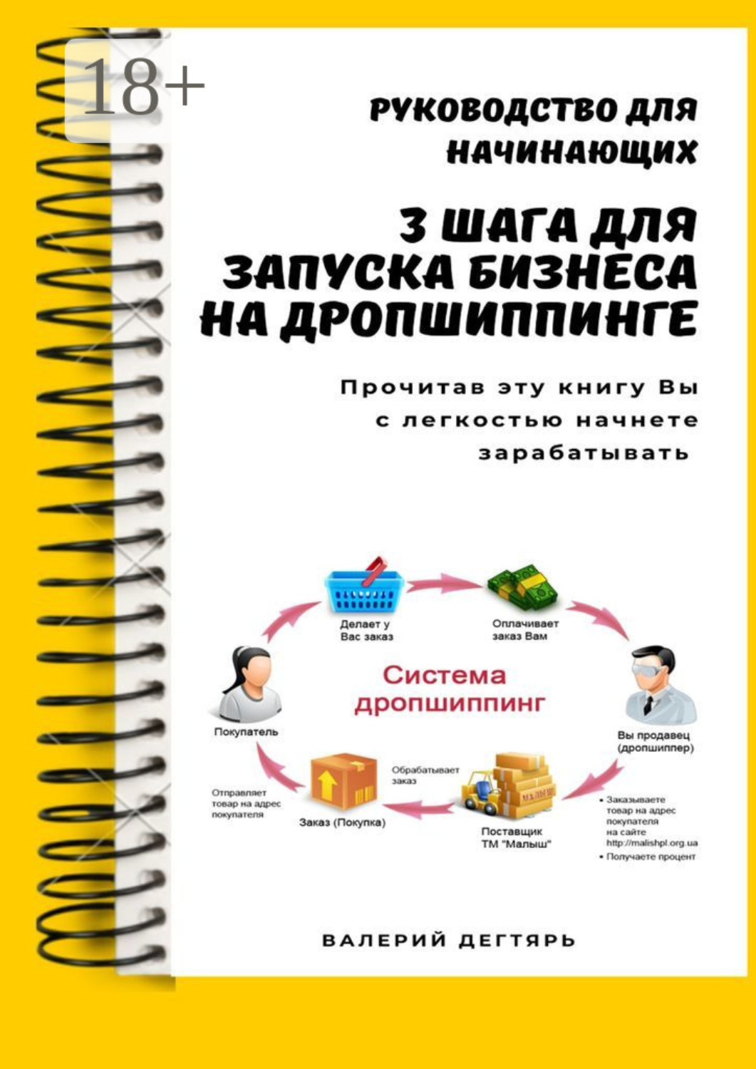 Обложка книги «3 шага для запуска бизнеса на дропшиппинге»