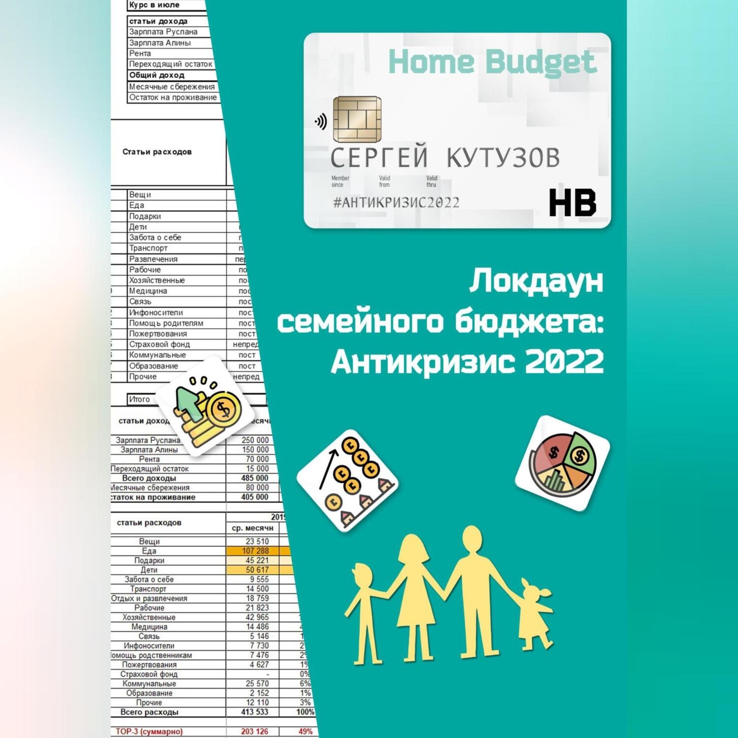 Обложка книги «Локдаун семейного бюджета: Антикризис 2022»