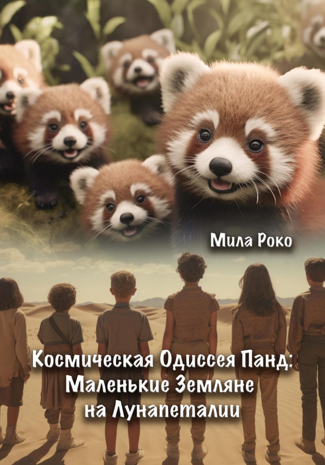 Обложка книги «Космическая Одиссея Панд: Маленькие Земляне на Лунапеталии»