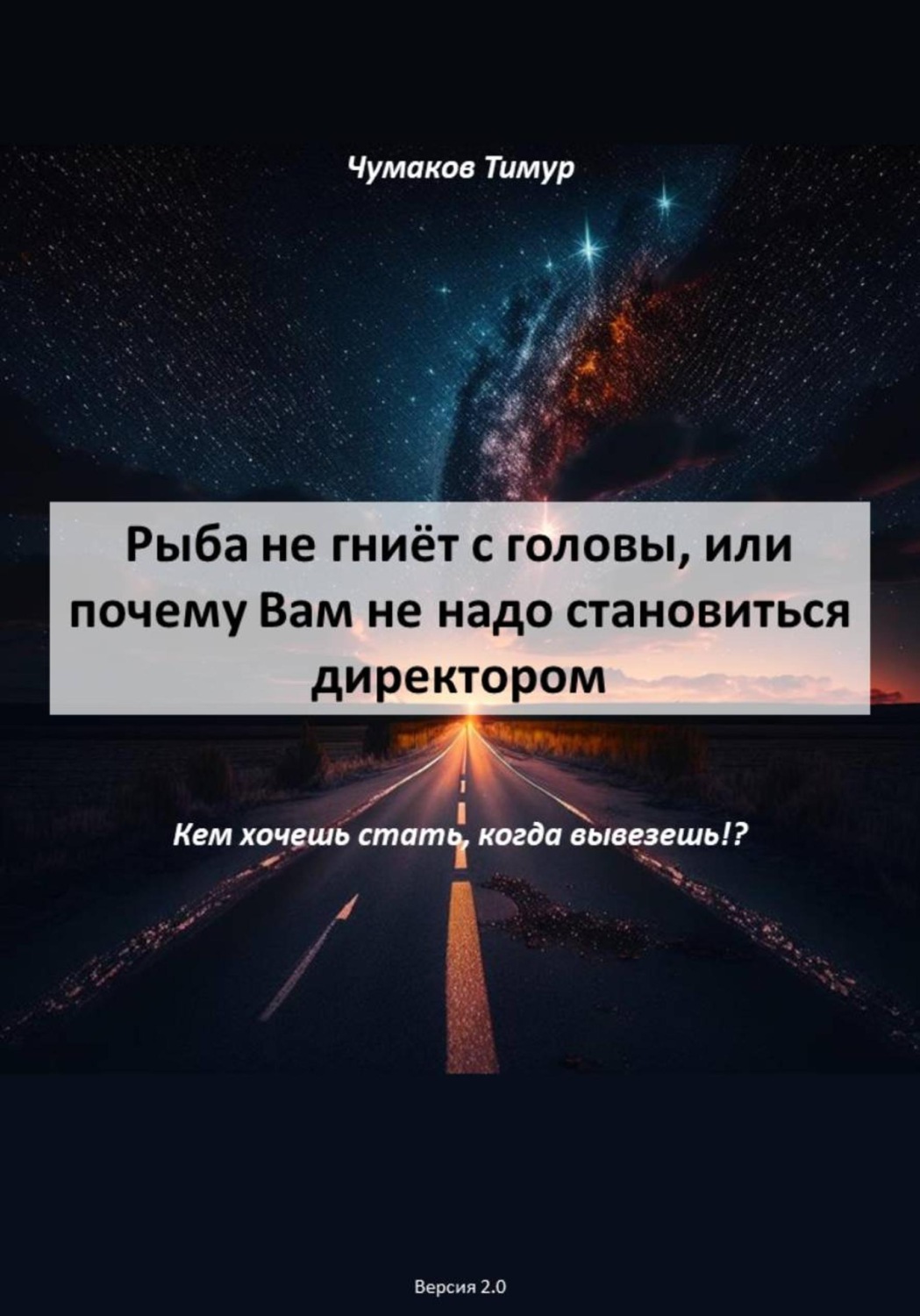 Обложка книги «Рыба не гниёт с головы, или почему Вам не надо становиться директором»
