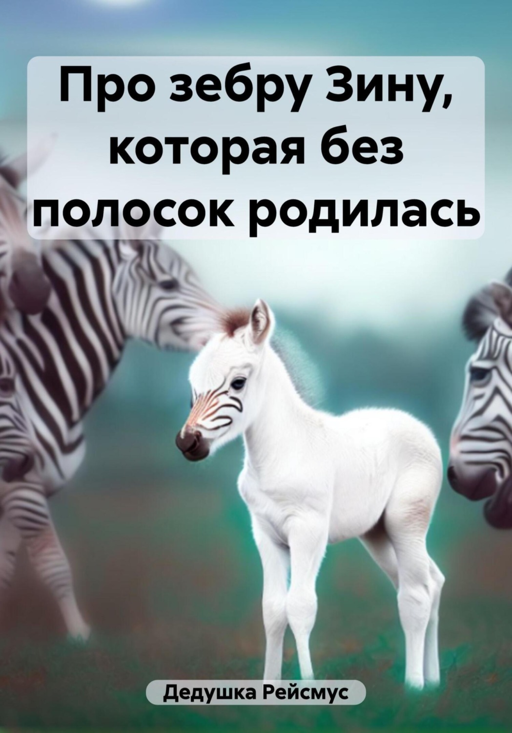 Обложка книги «Про зебру Зину, которая без полосок родилась»