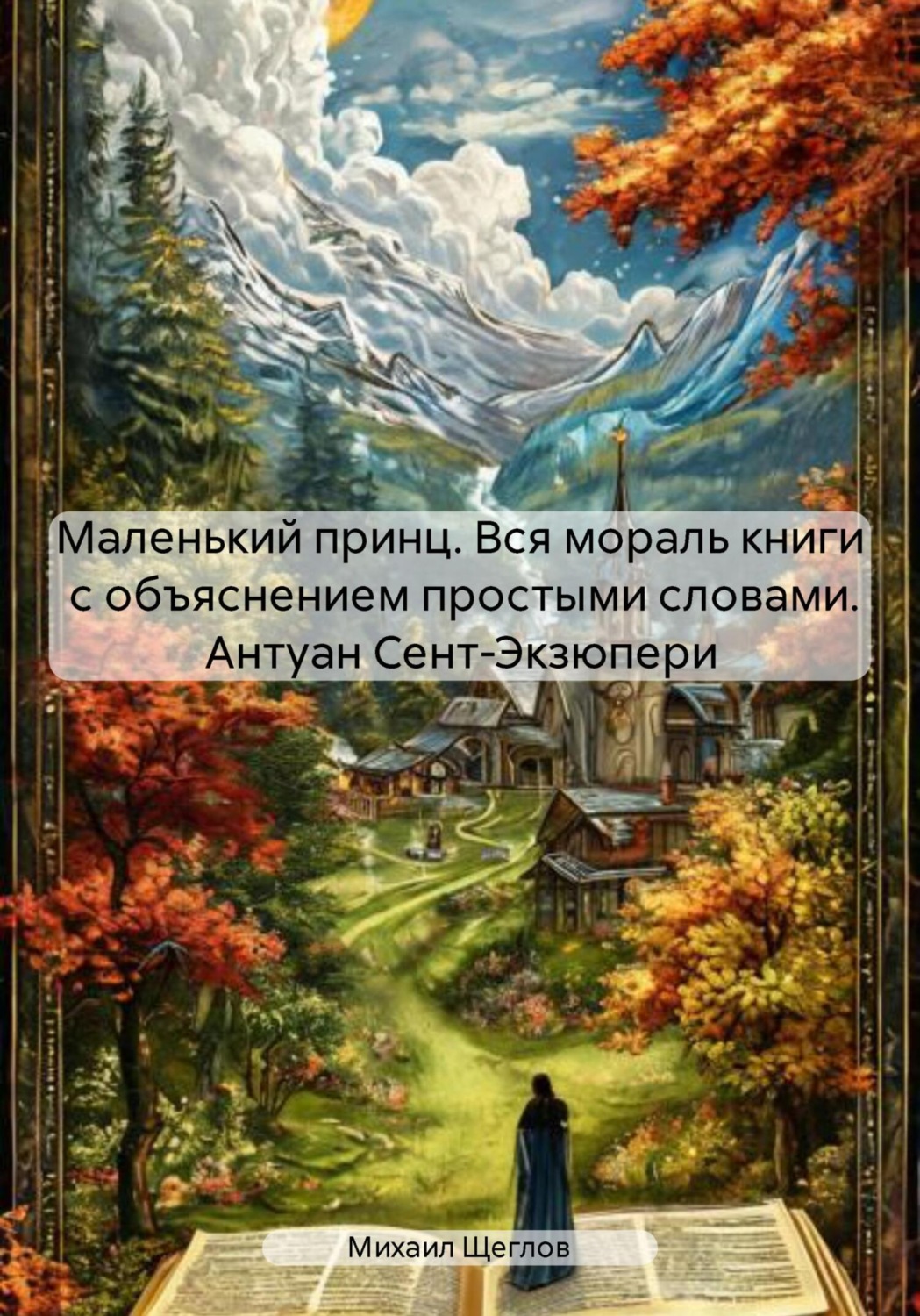 Обложка книги «Маленький принц. Вся мораль книги с объяснением простыми словами. Антуан Сент-Экзюпери»