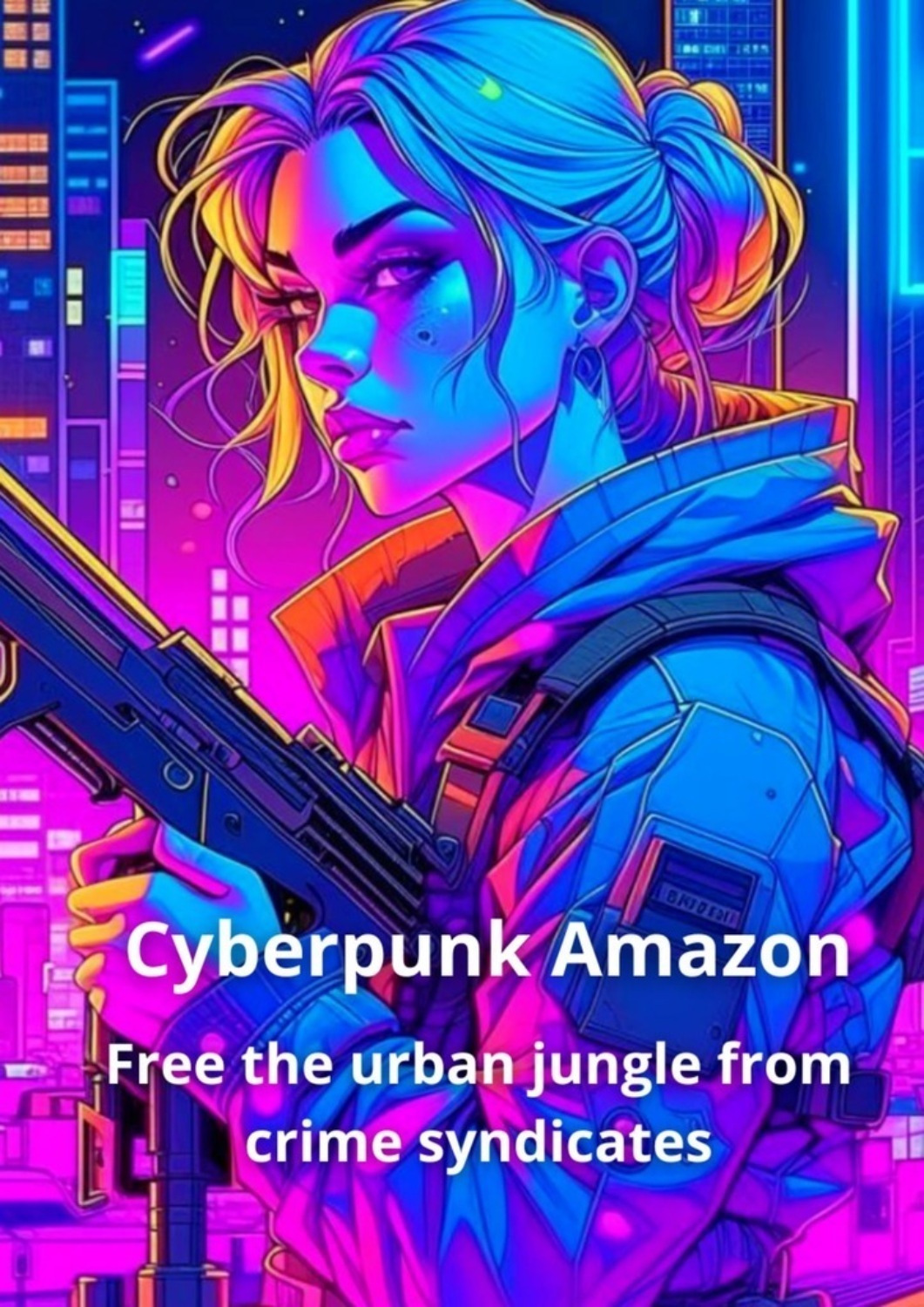 Обложка книги «Cyberpunk amazon. Free the urban jungle from crime syndicates»