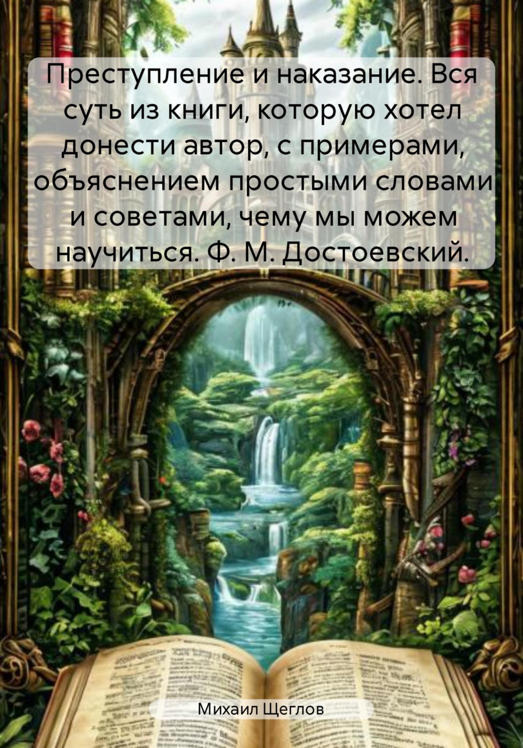 Обложка книги «Преступление и наказание. Вся суть из книги, которую хотел донести автор, с примерами, объяснением простыми словами и советами, чему мы можем научиться. Ф. М. Достоевский.»