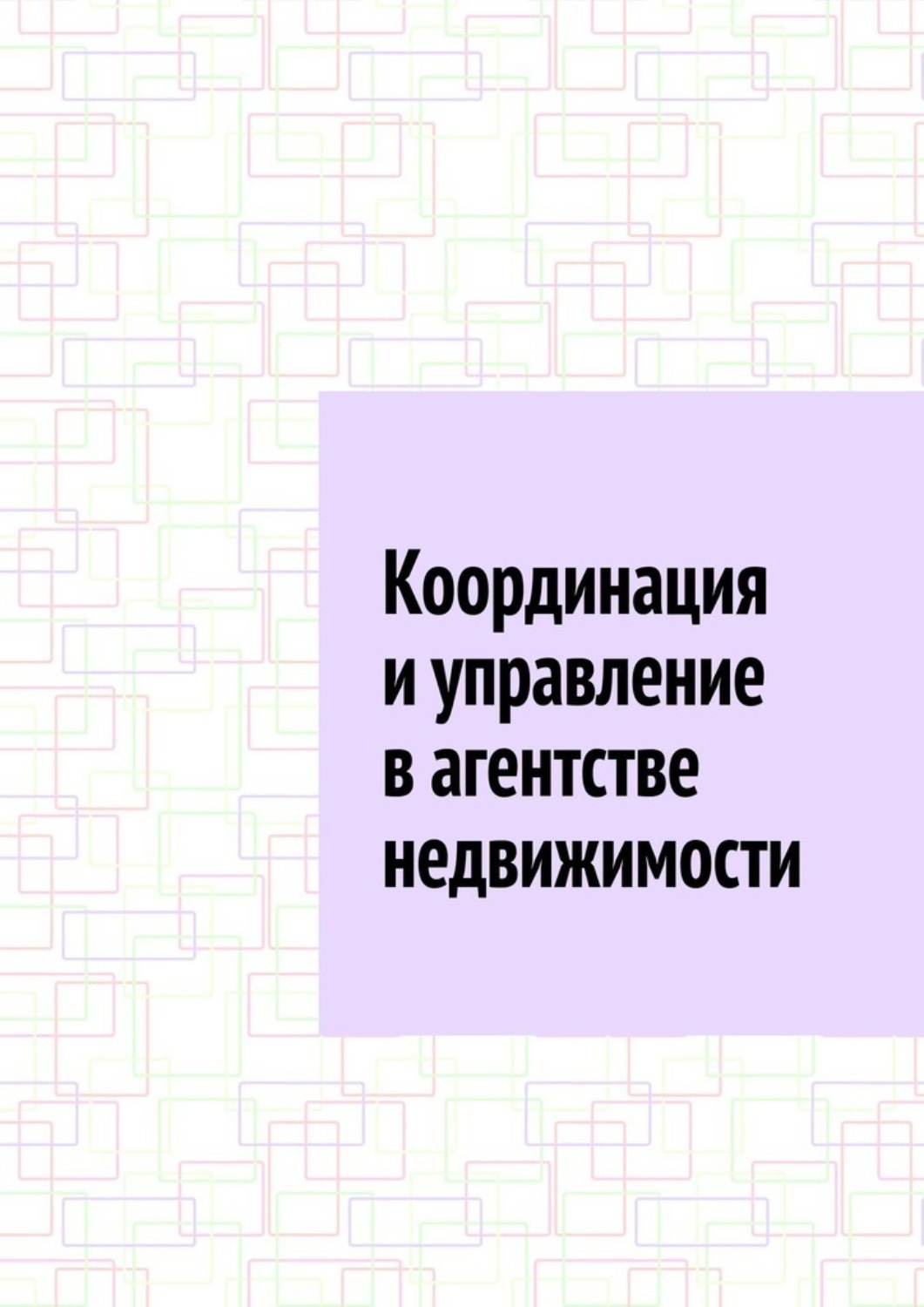 Обложка книги «Координация и управление в агентстве недвижимости»