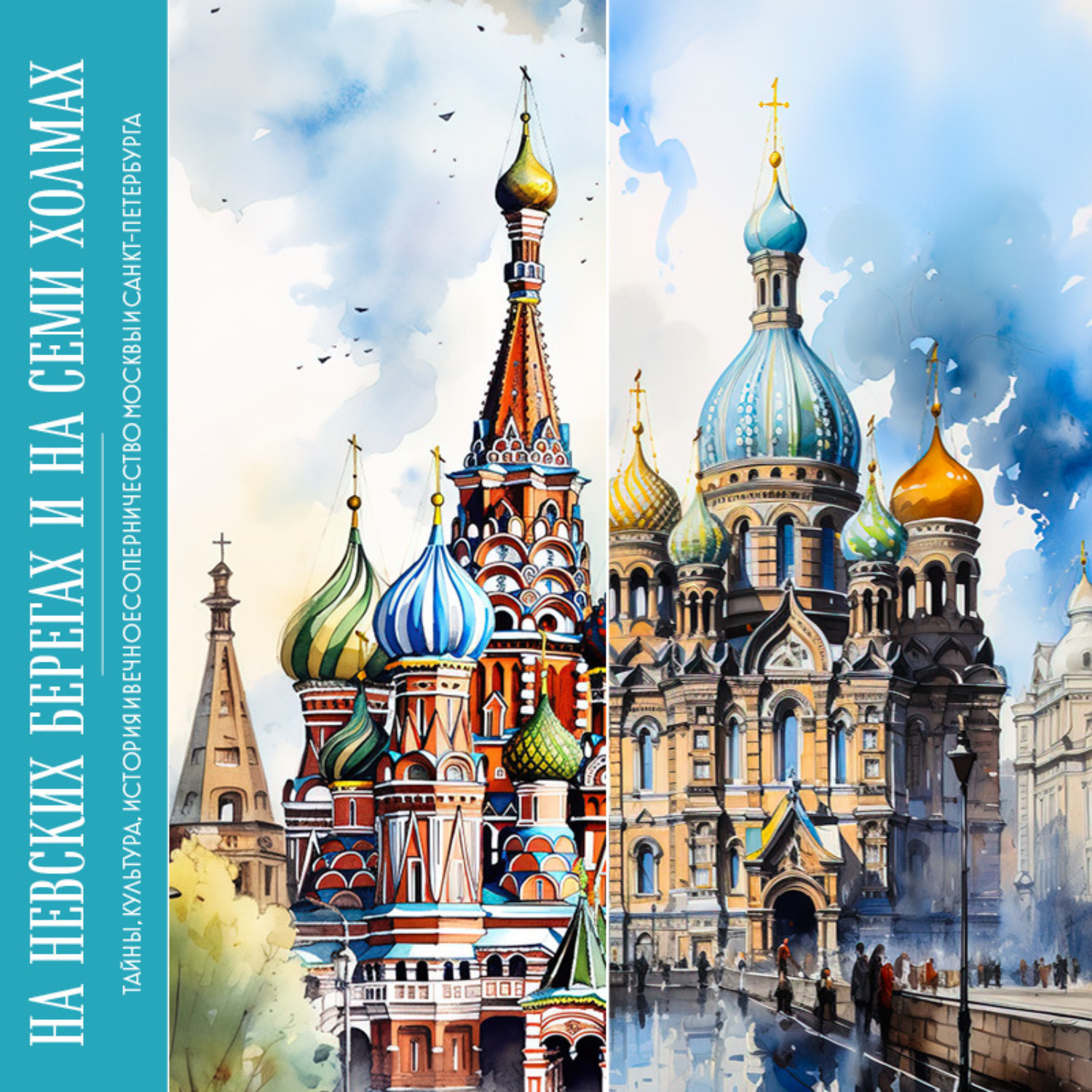 Обложка книги «На невских берегах и на семи холмах. Тайны, культура, история и вечное соперничество Москвы и Санкт-Петербурга»