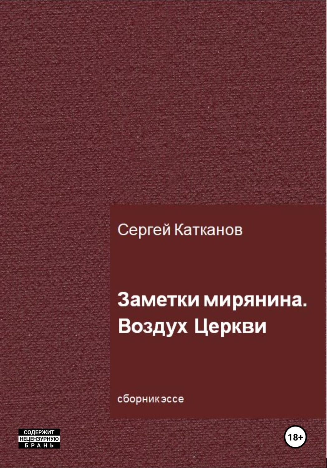 Обложка книги «Заметки мирянина. Воздух Церкви»