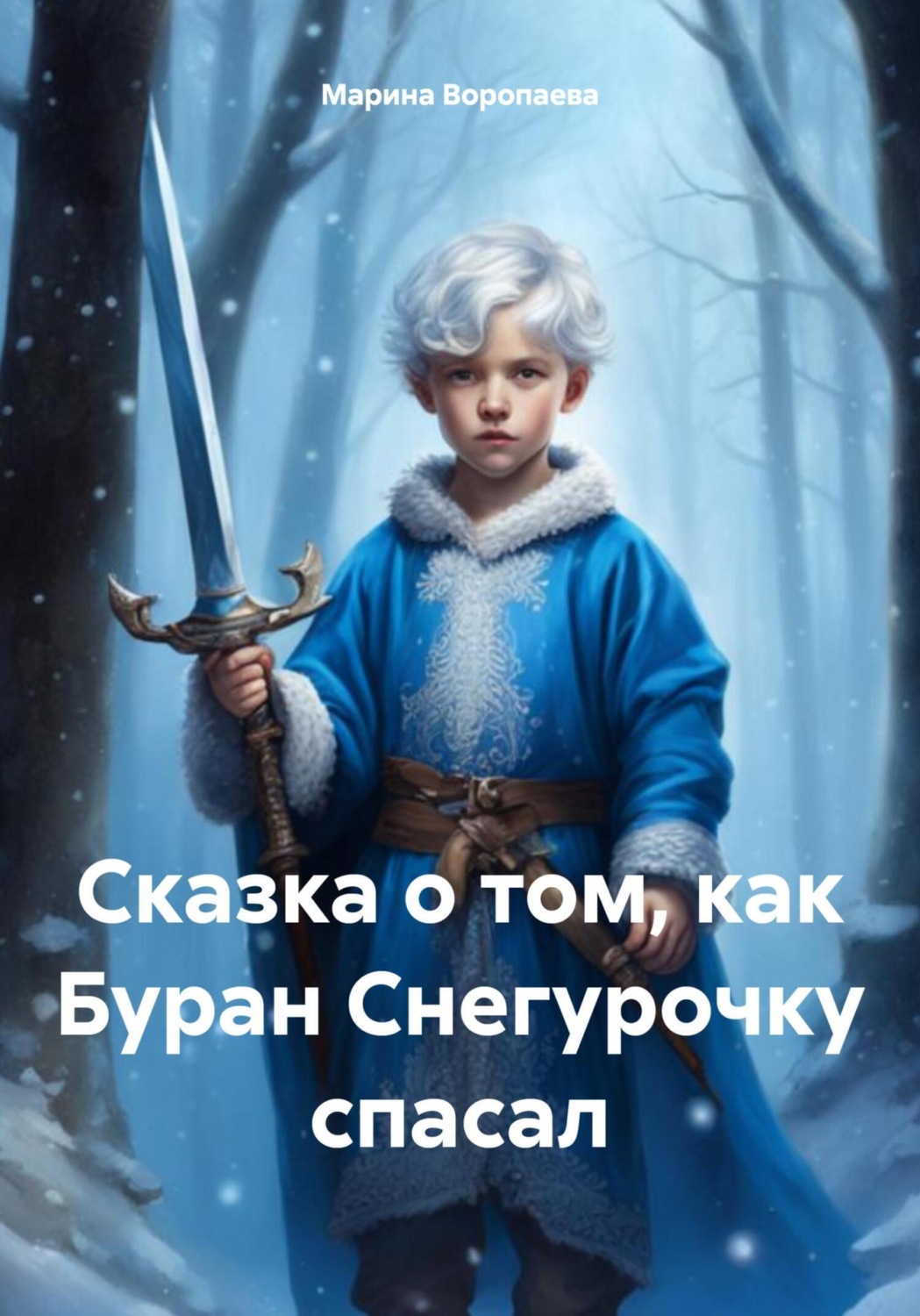 Обложка книги «Сказка о том, как Буран Снегурочку спасал»