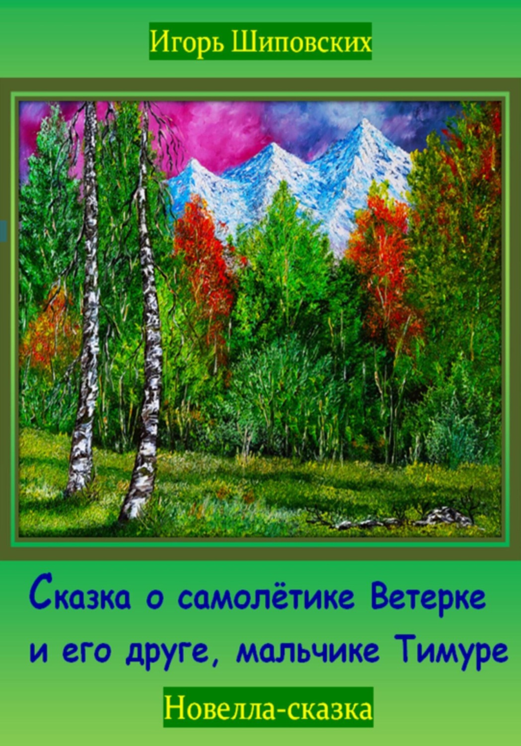 Обложка книги «Сказка о самолётике Ветерке и его друге, мальчике Тимуре»