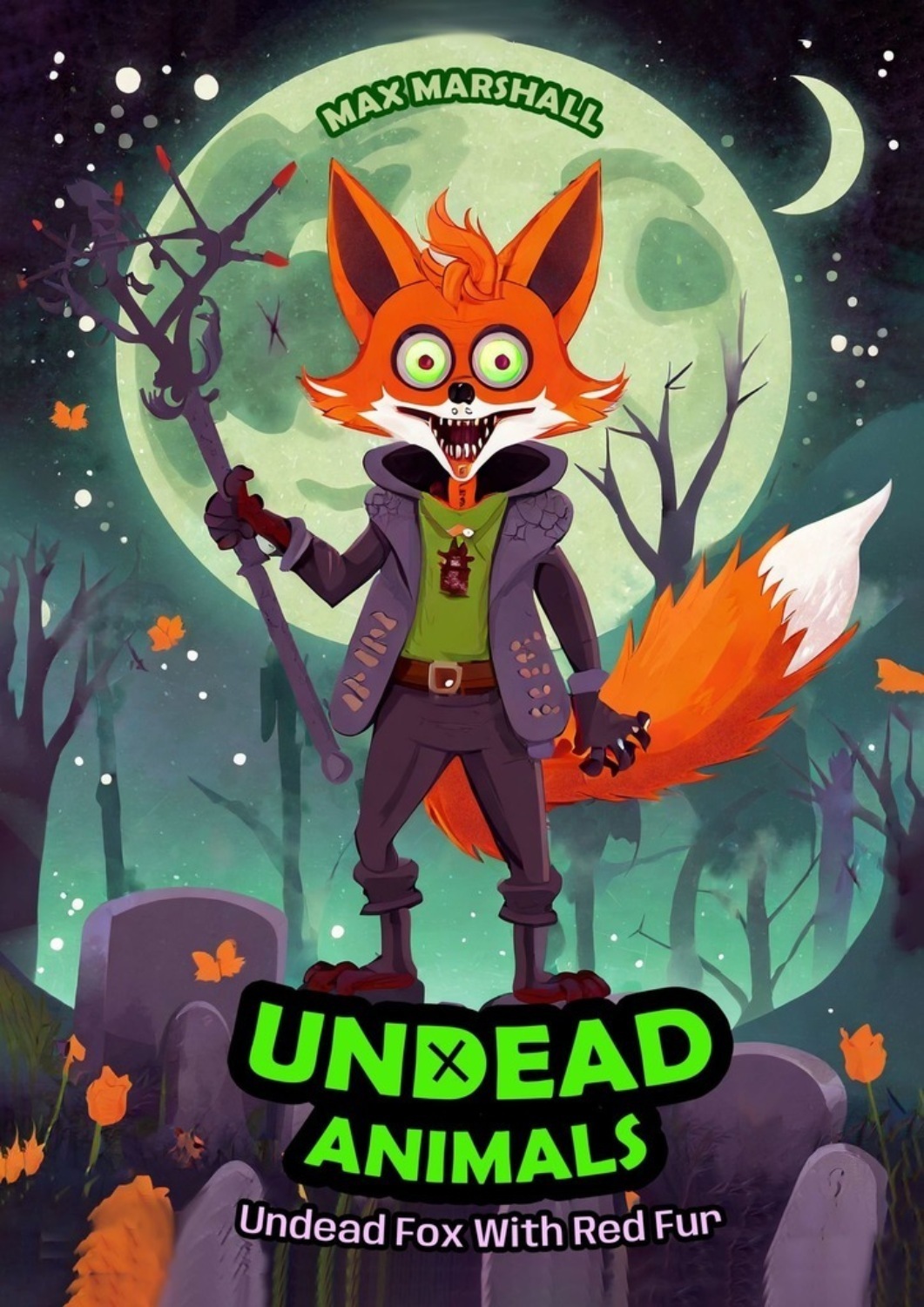 Обложка книги «Undead Fox With Red Fur. Undead Animals»