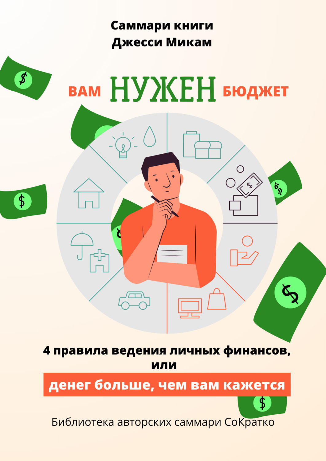 Обложка книги «Саммари книги Джесси Микам «Вам нужен бюджет. 4 правила ведения финансов или Денег больше, чем вам кажется»»