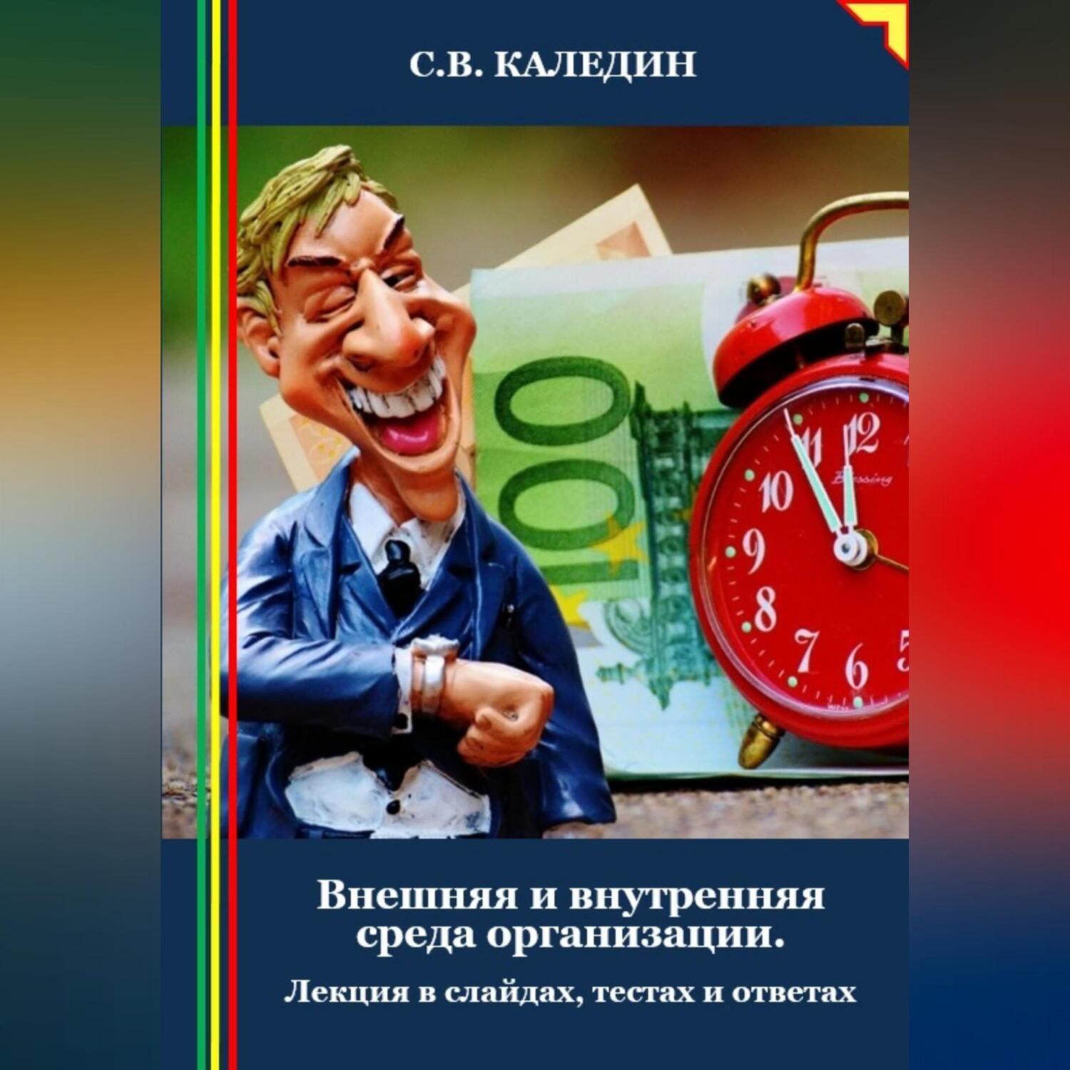 Обложка книги «Внешняя и внутренняя среда организации. Лекция в слайдах, тестах и ответах»