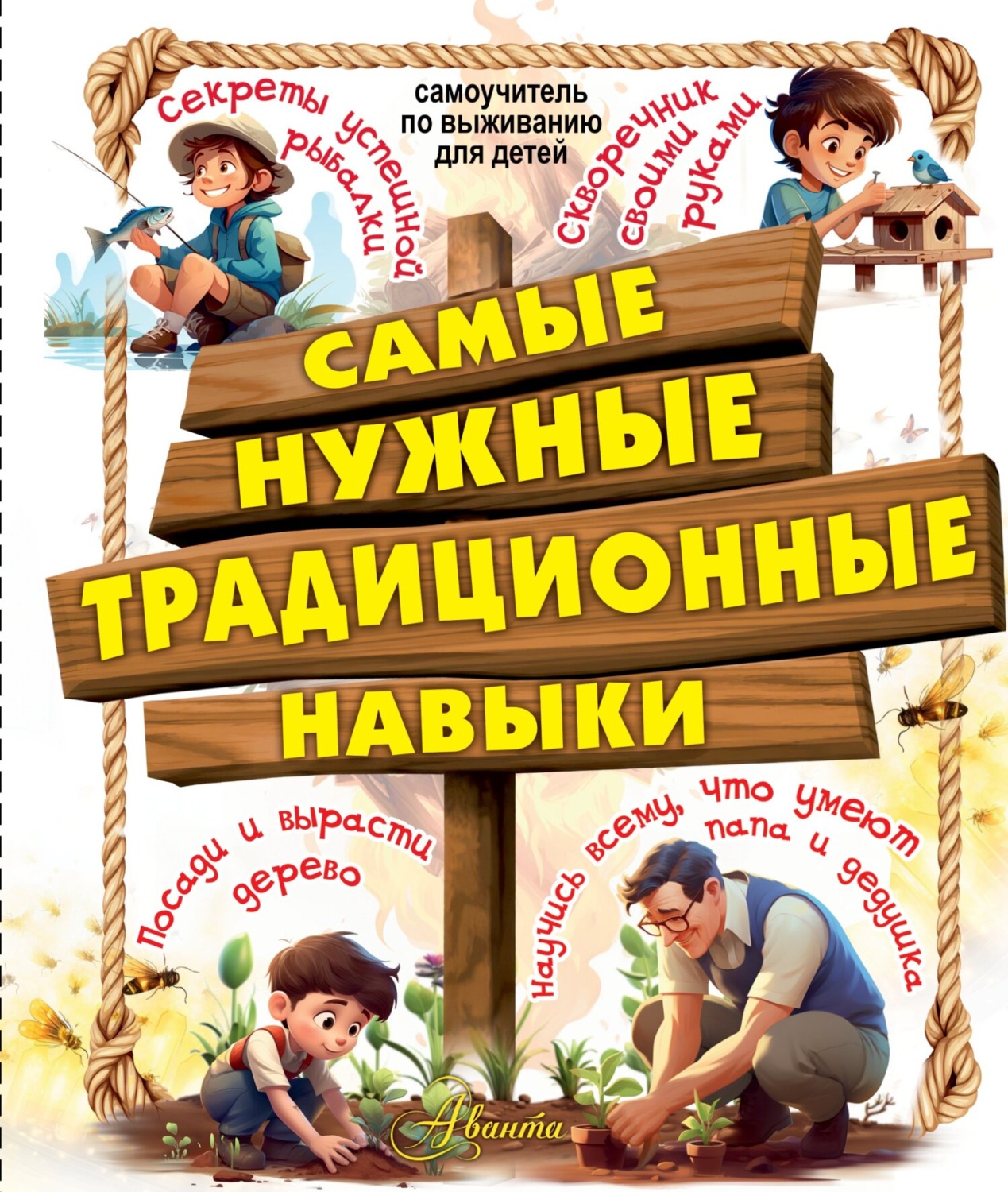 Обложка книги «Самые нужные традиционные навыки. Научись всему, что умеют папа и дедушка»
