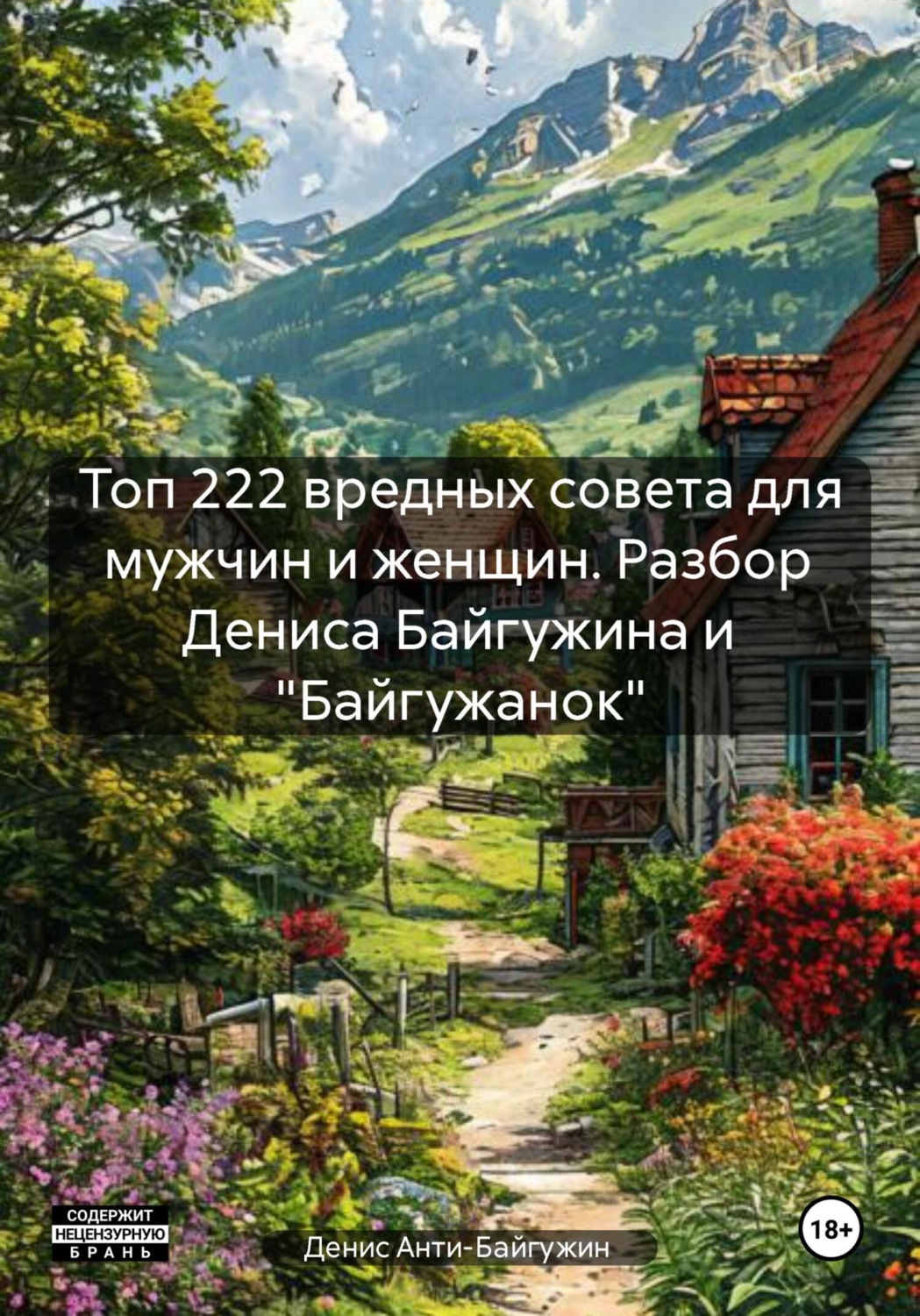Обложка книги «Топ 222 вредных совета для мужчин и женщин. Разбор Дениса Байгужина и «Байгужанок»»